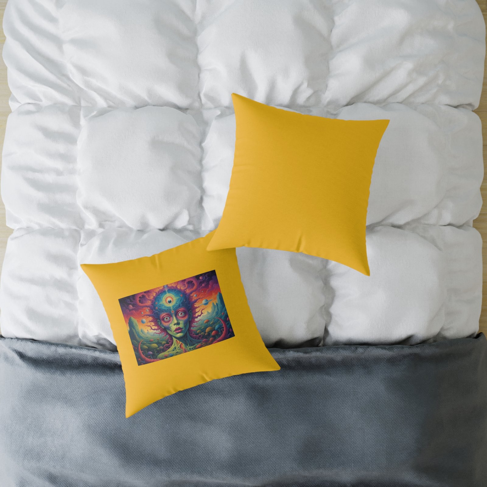 Psychadelic Square Poly Canvas Pillow - Image 12