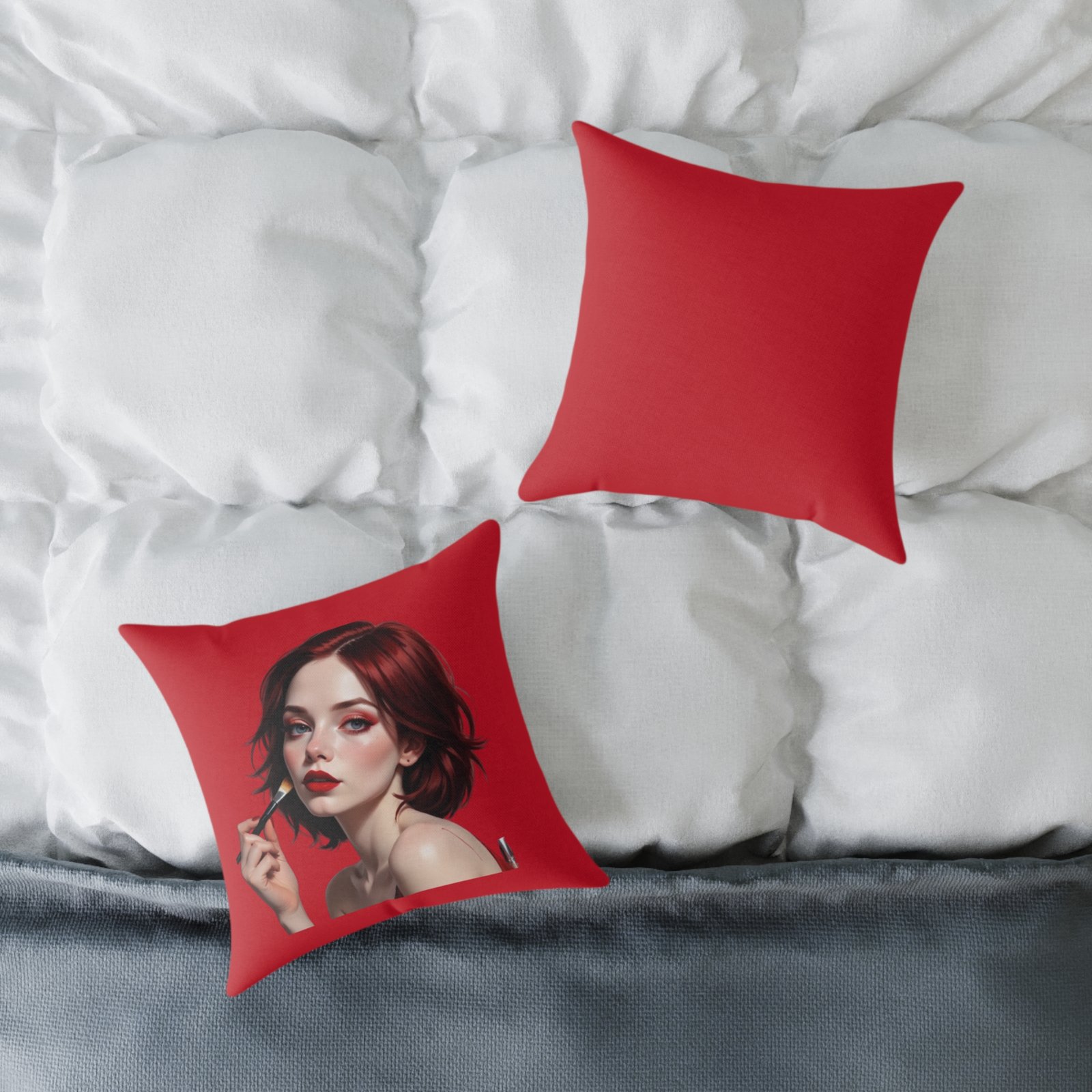 Oh Really Square Poly Canvas Pillow - Image 4