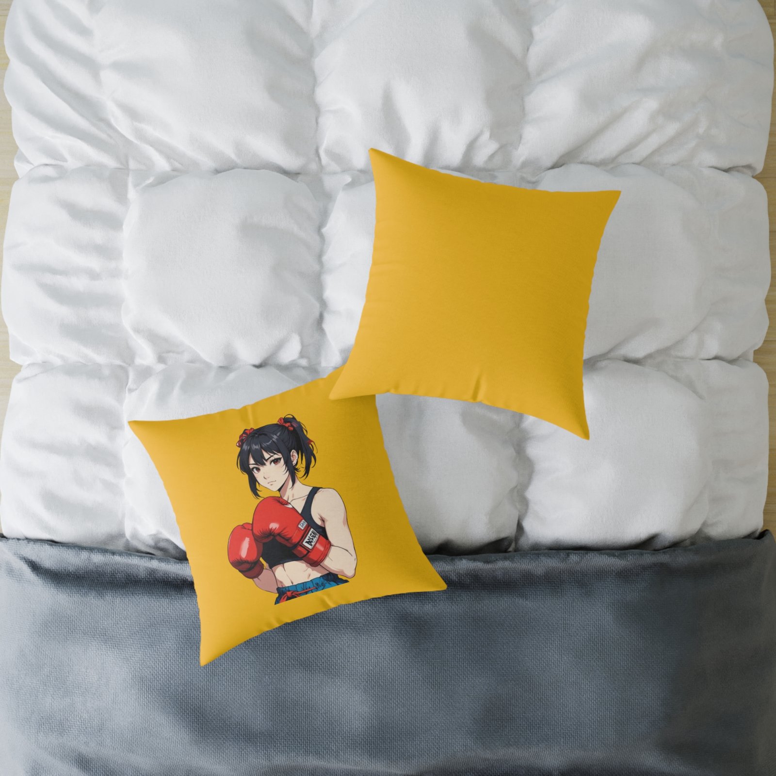 Boxing Square Poly Canvas Pillow - Image 12