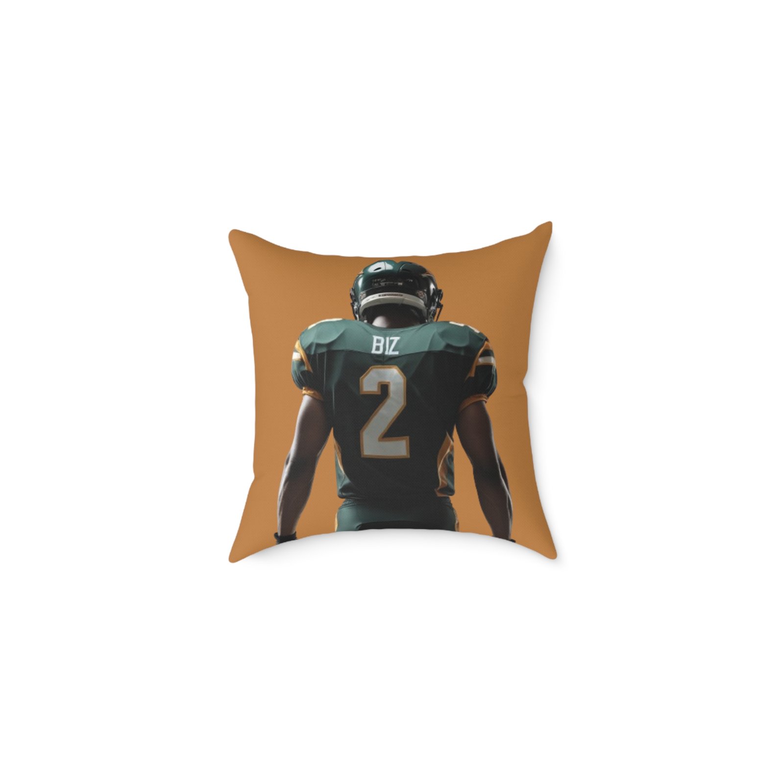 American Football Square Poly Canvas Pillow
