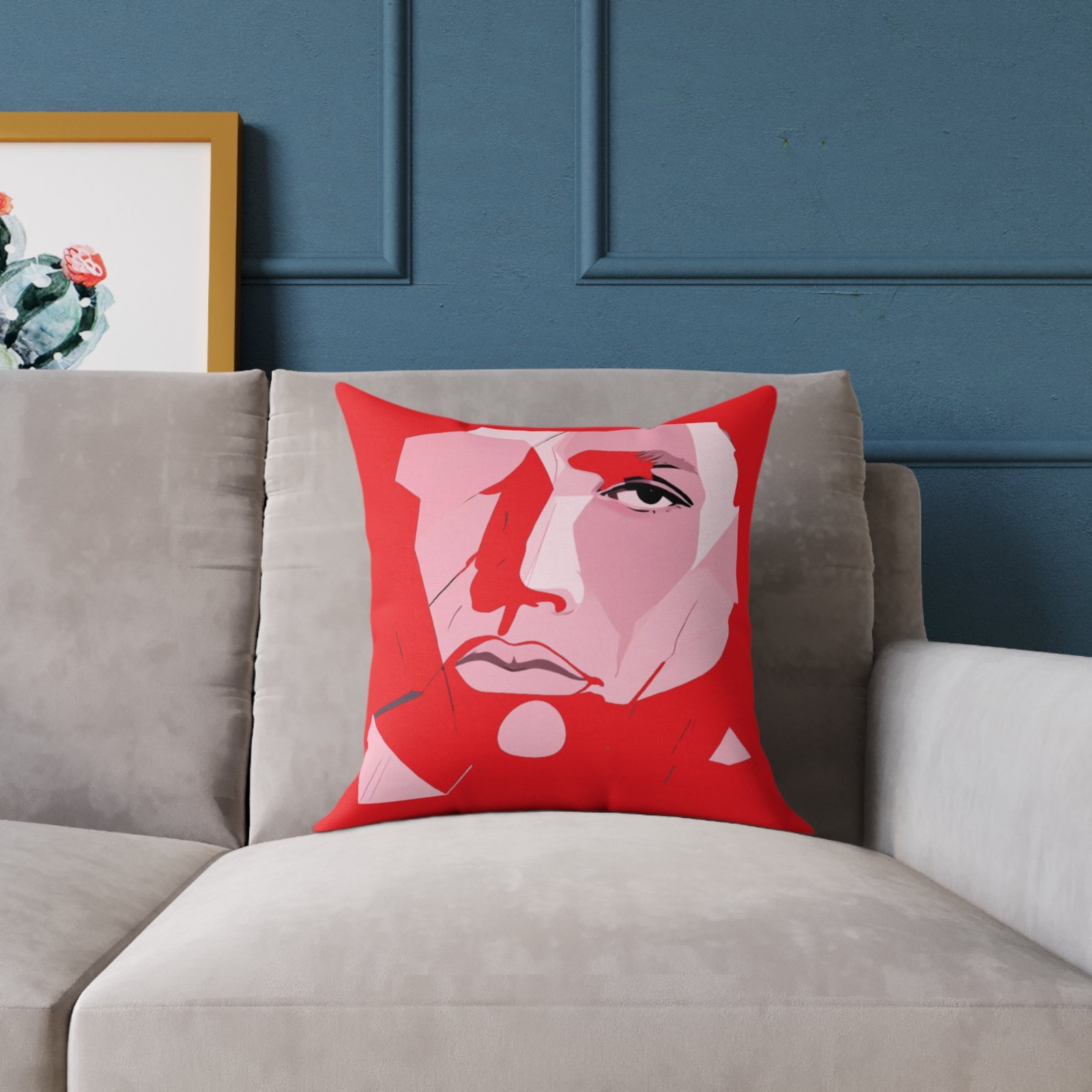 Abstract Square Poly Canvas Pillow - Image 3