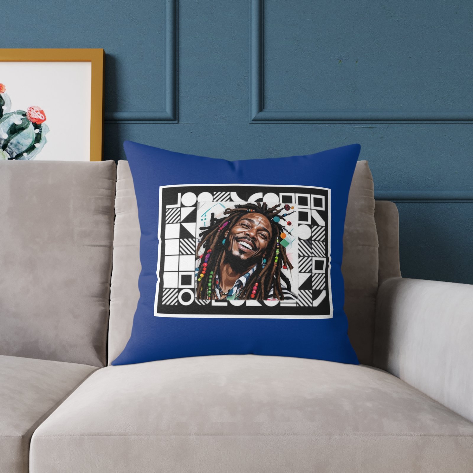 Rastafarian Square Poly Canvas Pillow - Image 11