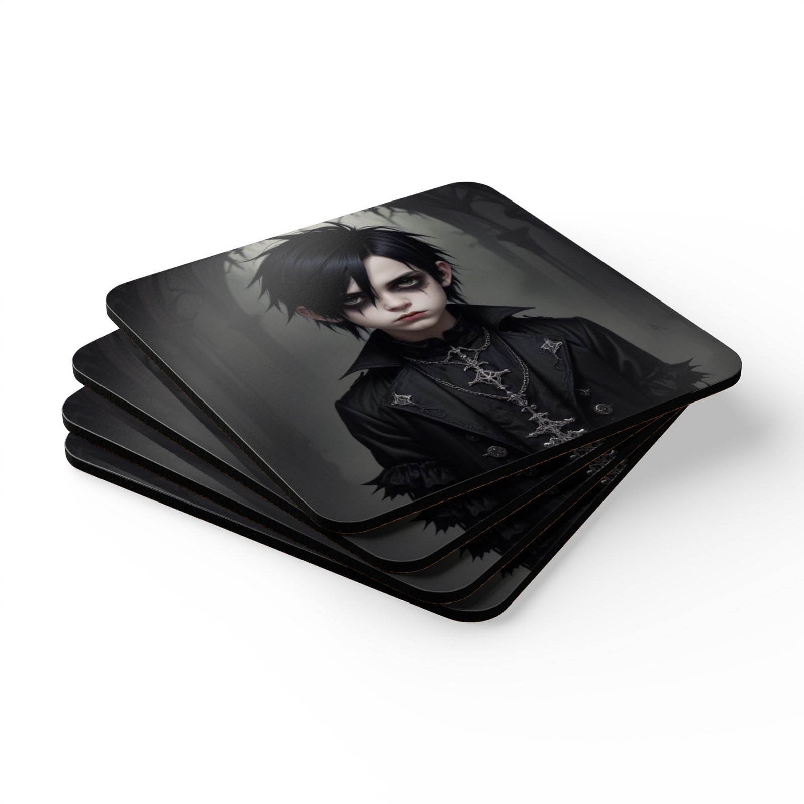 Goth Corkwood Coaster Set - Image 3