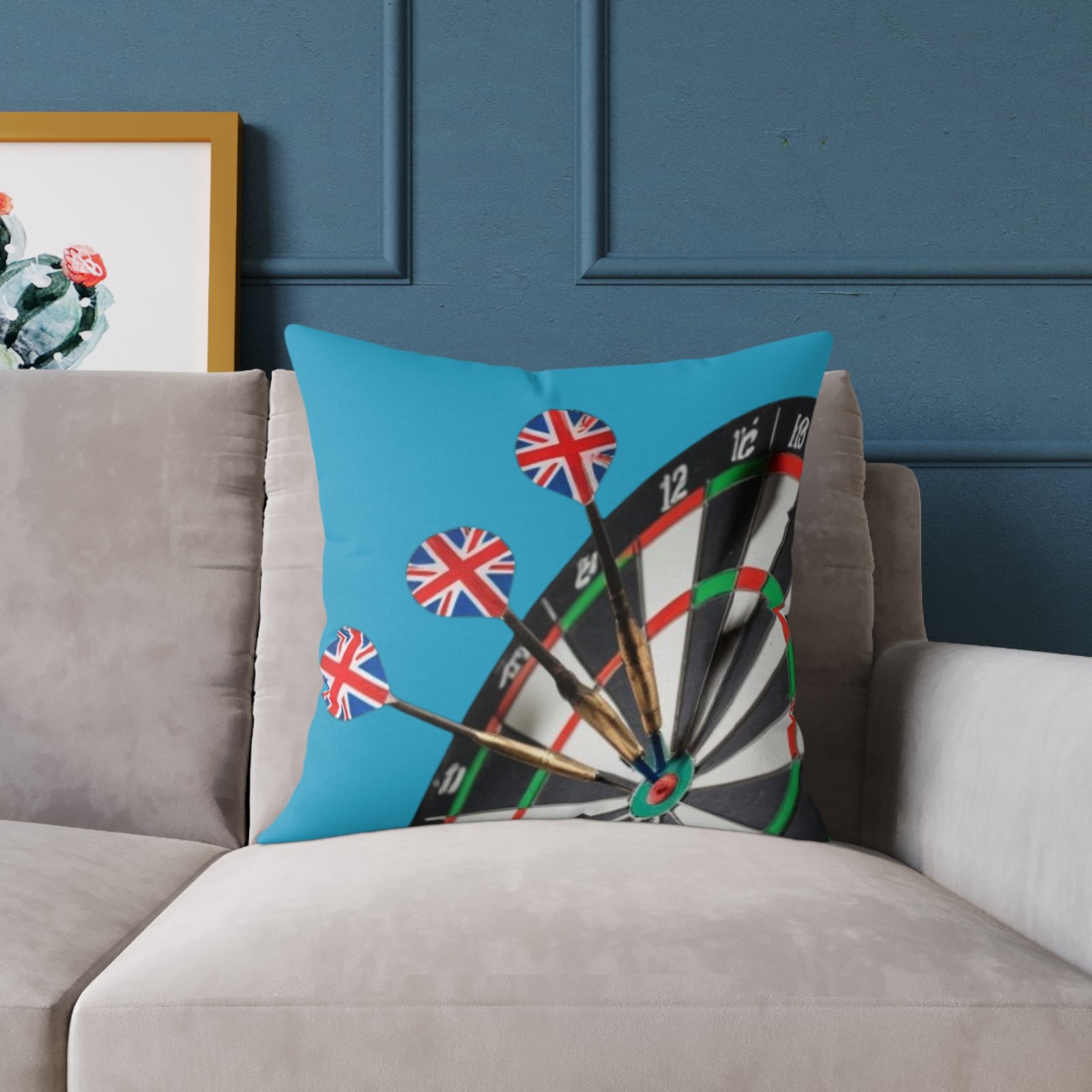 Darts Design Square Poly Canvas Pillow - Image 11