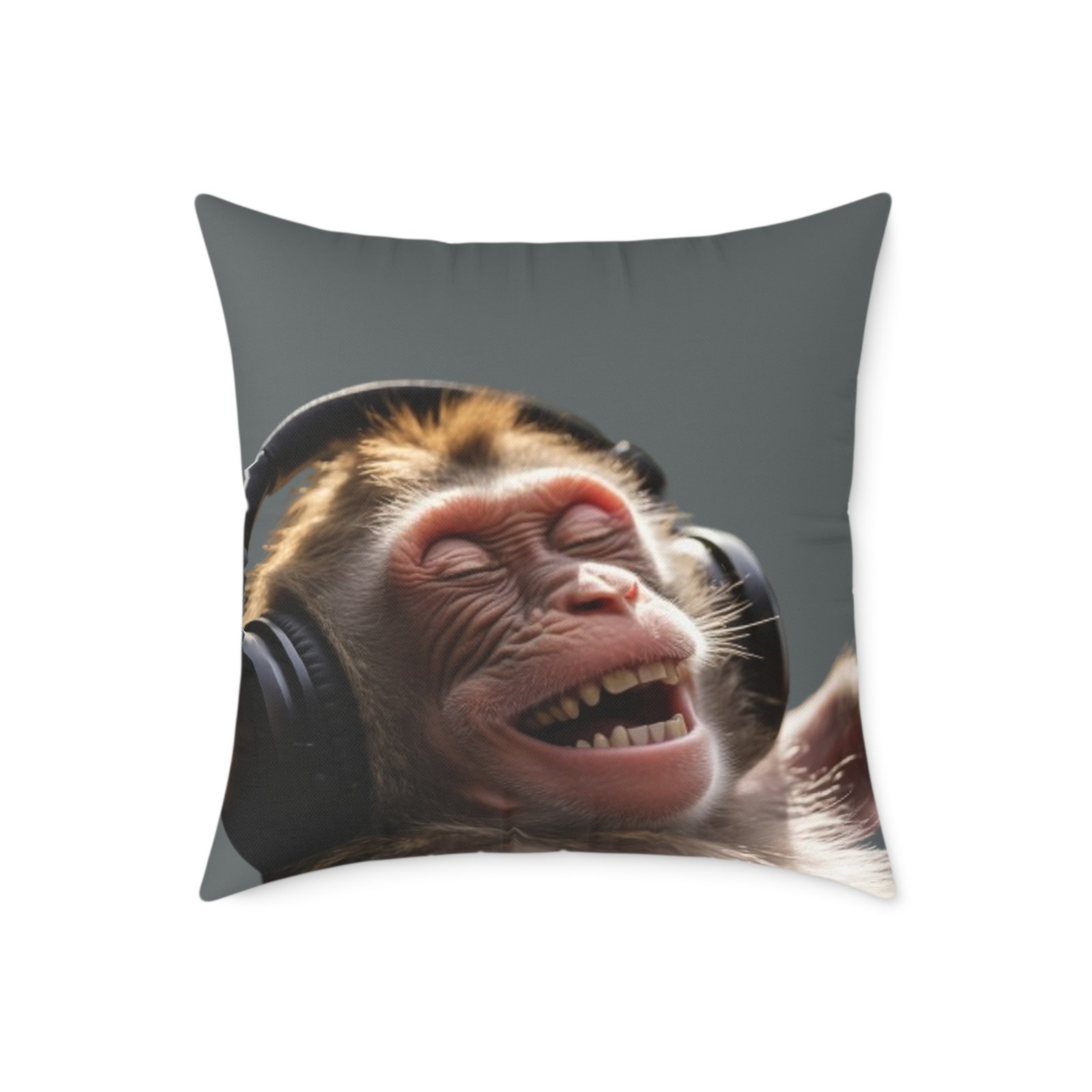 Funny Monkey Poly Canvas Pillow - Image 13