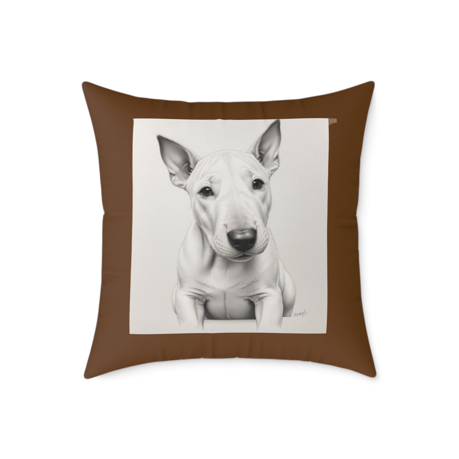English Bull Terrier Square Poly Canvas Pillow - Image 13