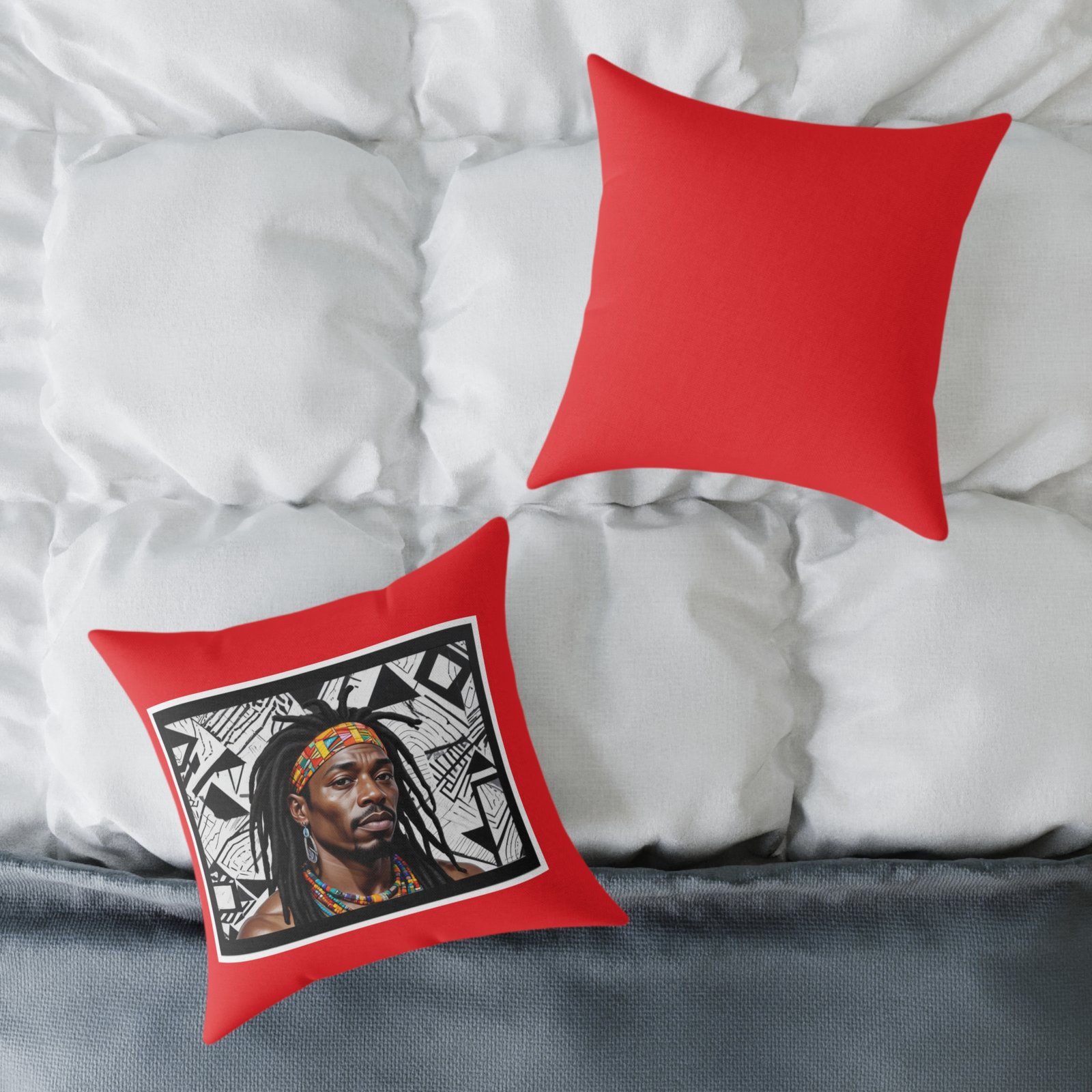 Rastafarian Square Poly Canvas Pillow - Image 8