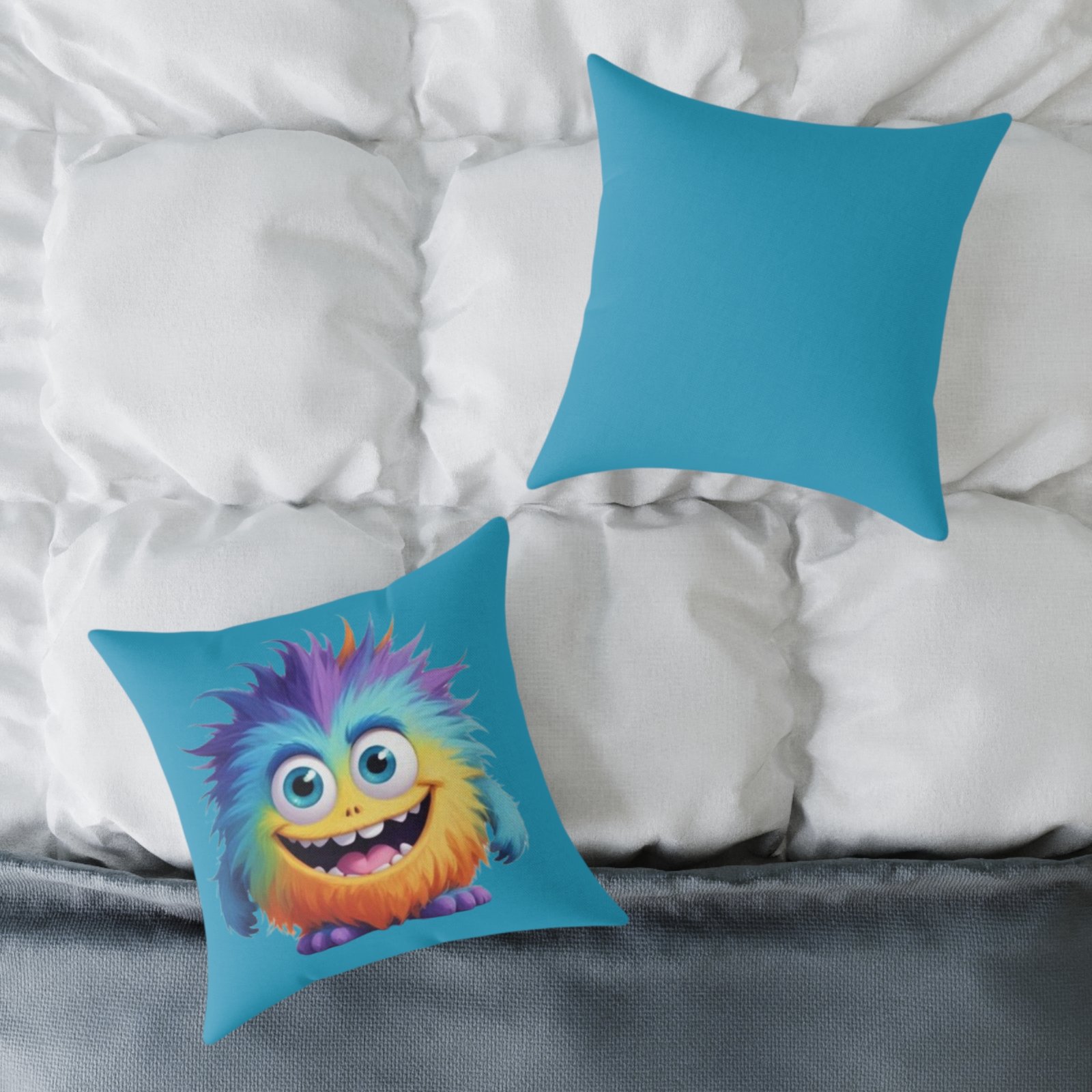 Funny Monster Square Poly Canvas Pillow - Image 8