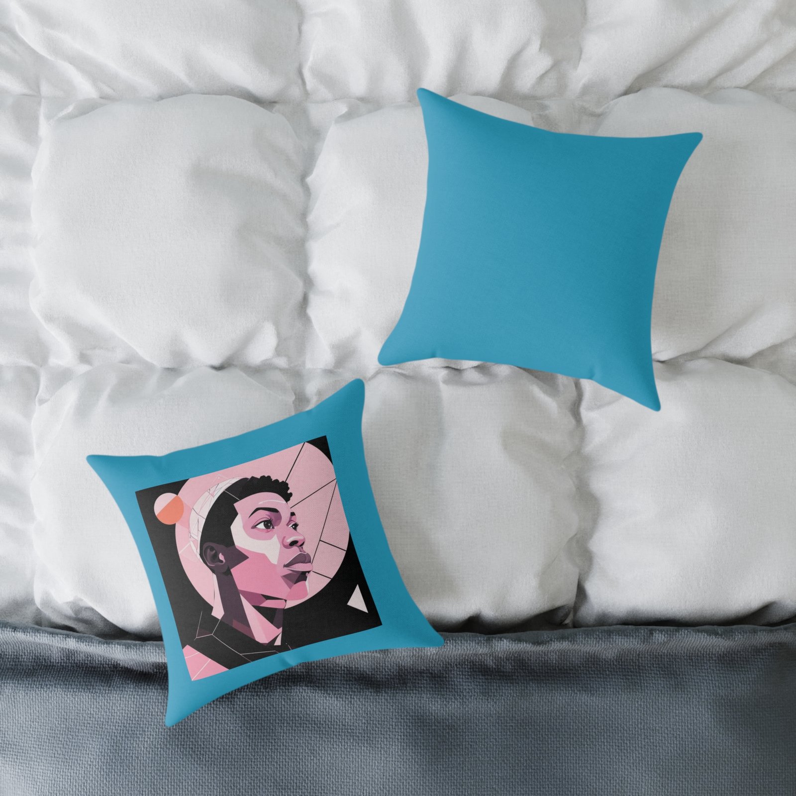 Abstract Square Poly Canvas Pillow - Image 4