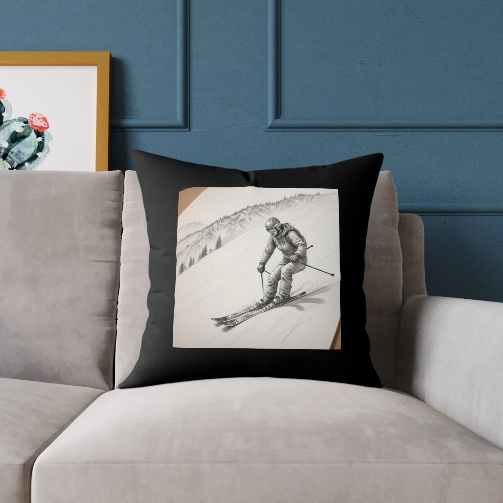 Golfing Square Poly Canvas Pillow - Image 11