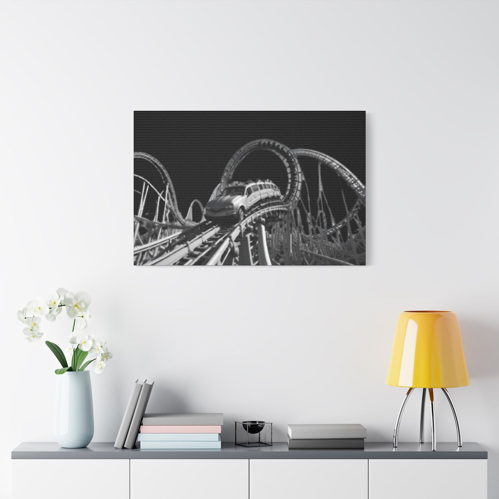 Fairground Fun Satin Canvas, Stretched - Image 15