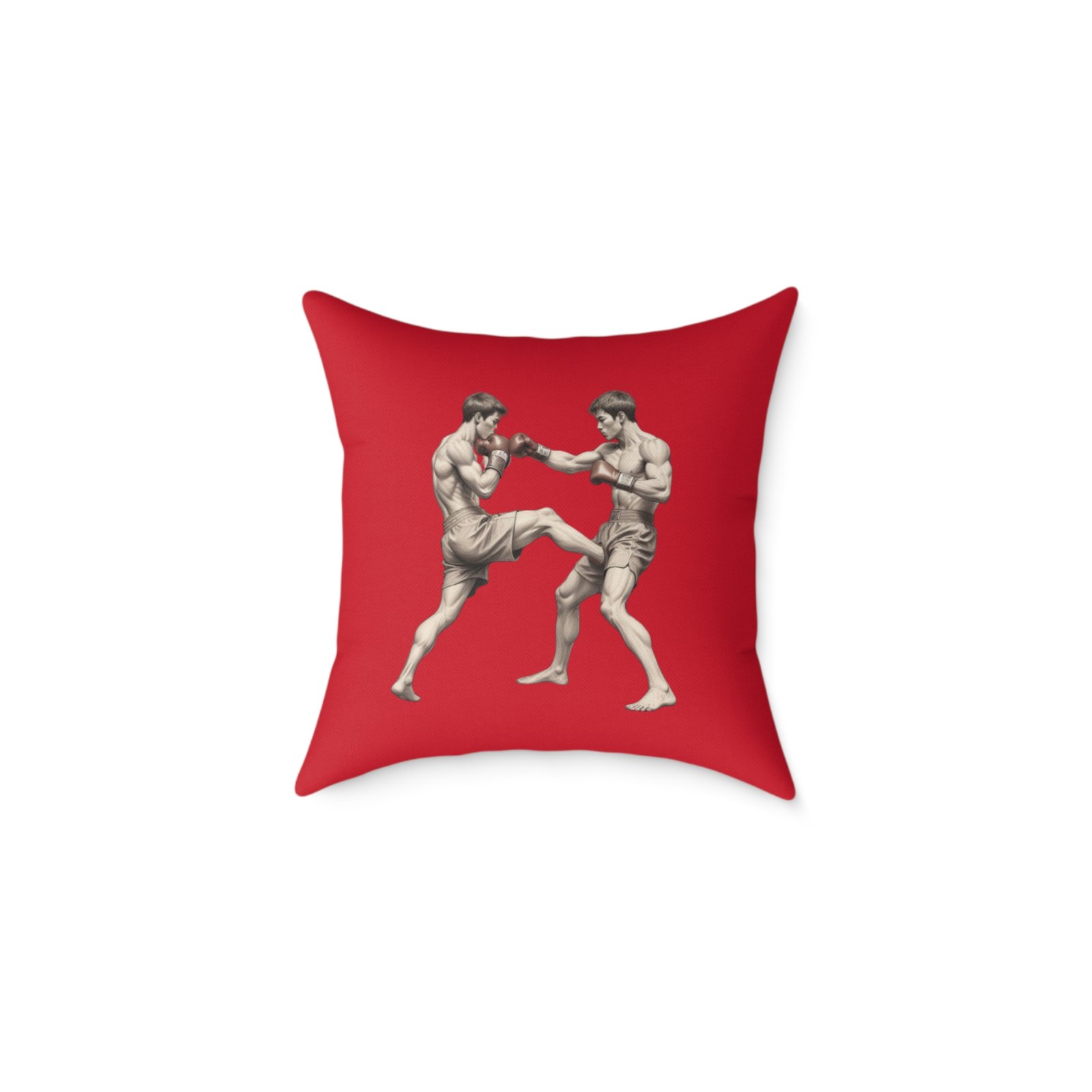 Kickboxing Square Poly Canvas Pillow - Image 5