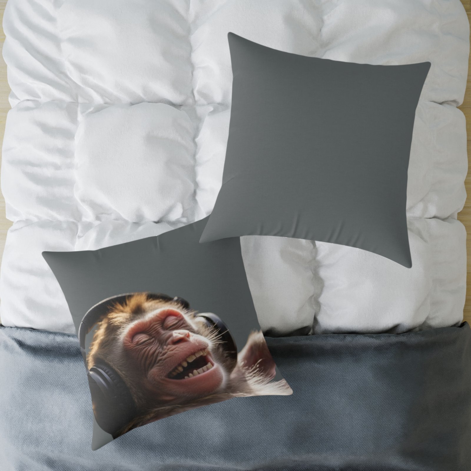 Funny Monkey Poly Canvas Pillow - Image 20
