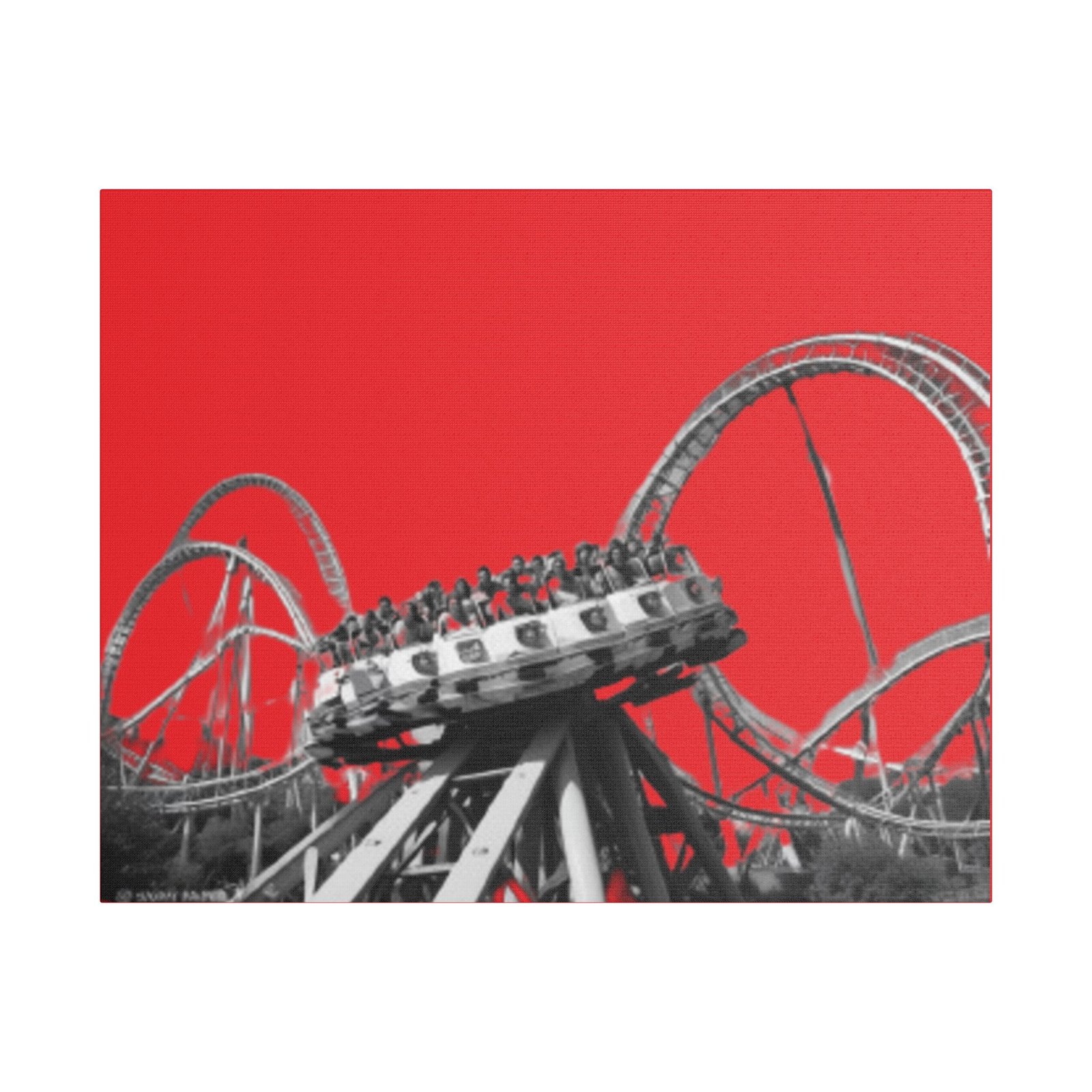 Fairground Fun Satin Canvas, Stretched - Image 9
