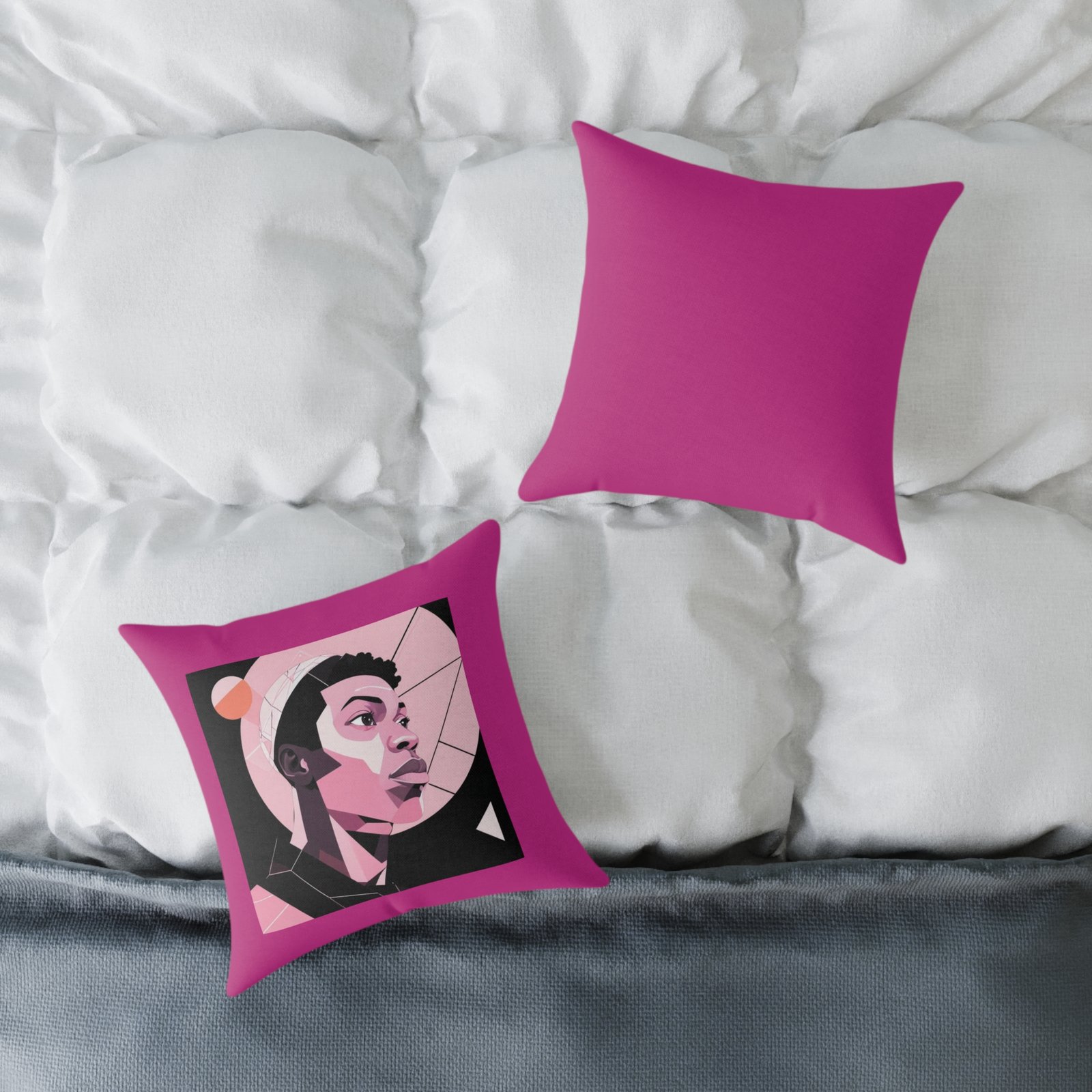 Abstract Square Poly Canvas Pillow - Image 4
