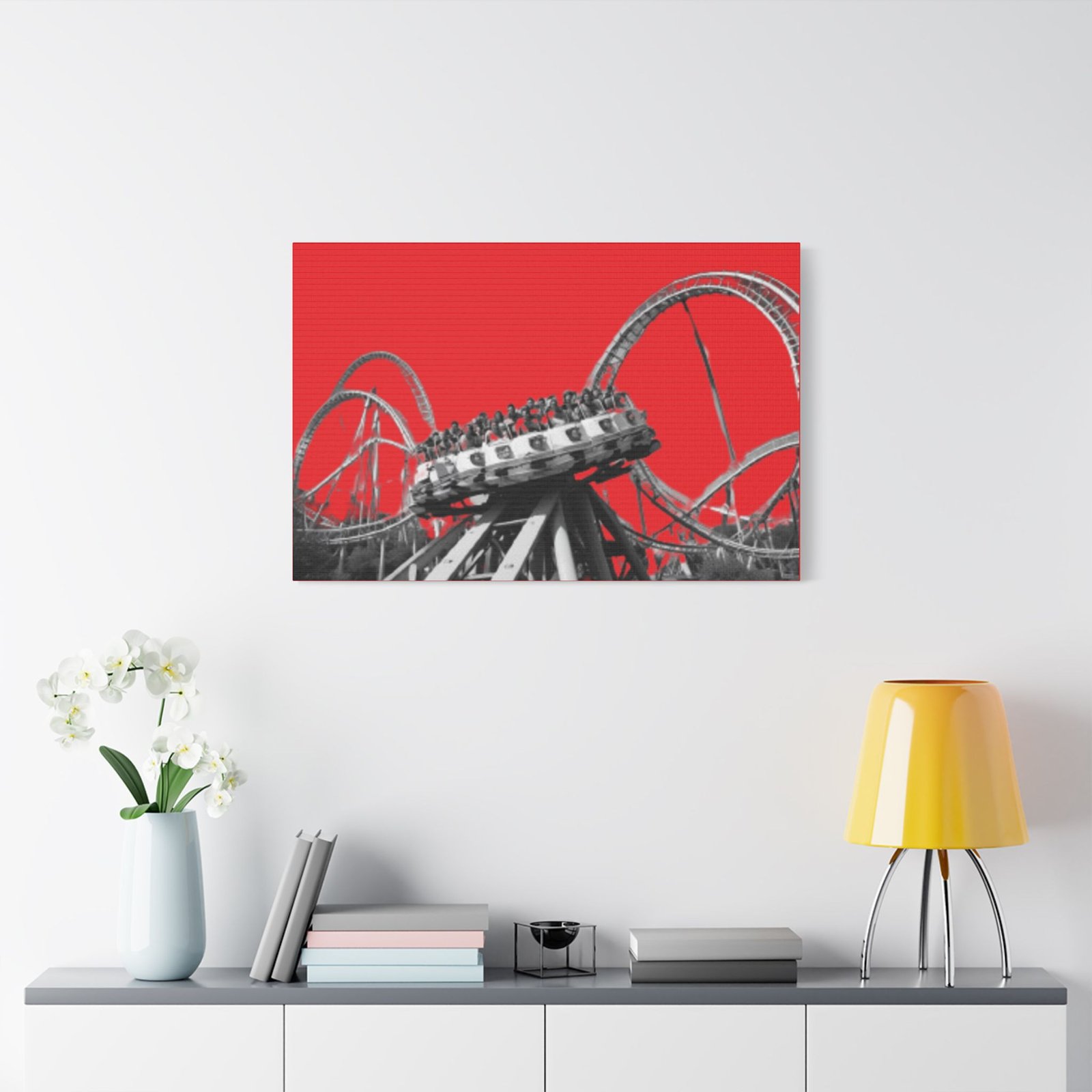 Fairground Fun Satin Canvas, Stretched - Image 15