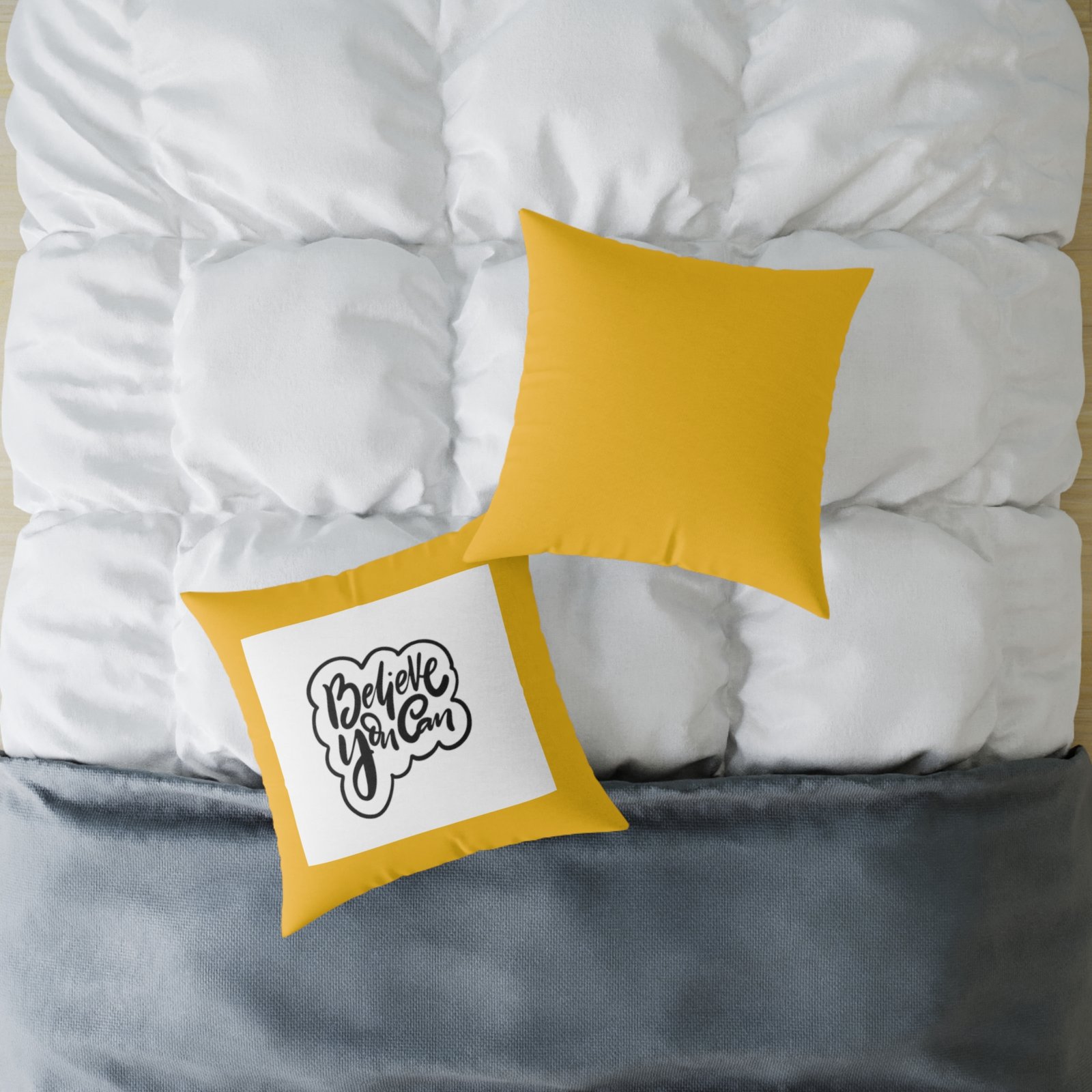 Believe You Can Square Poly Canvas Pillow - Image 12