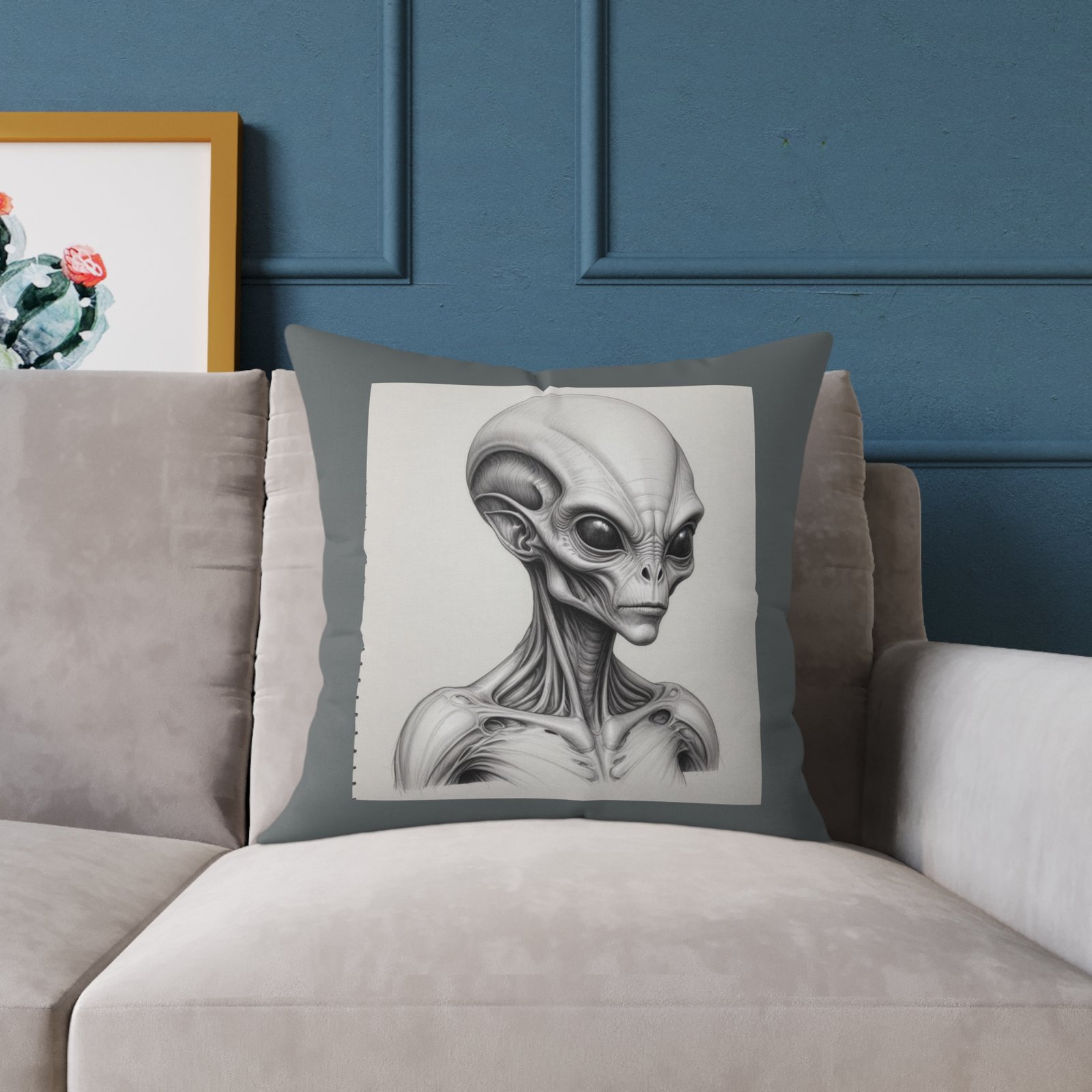 Alien Square Poly Canvas Pillow - Image 11