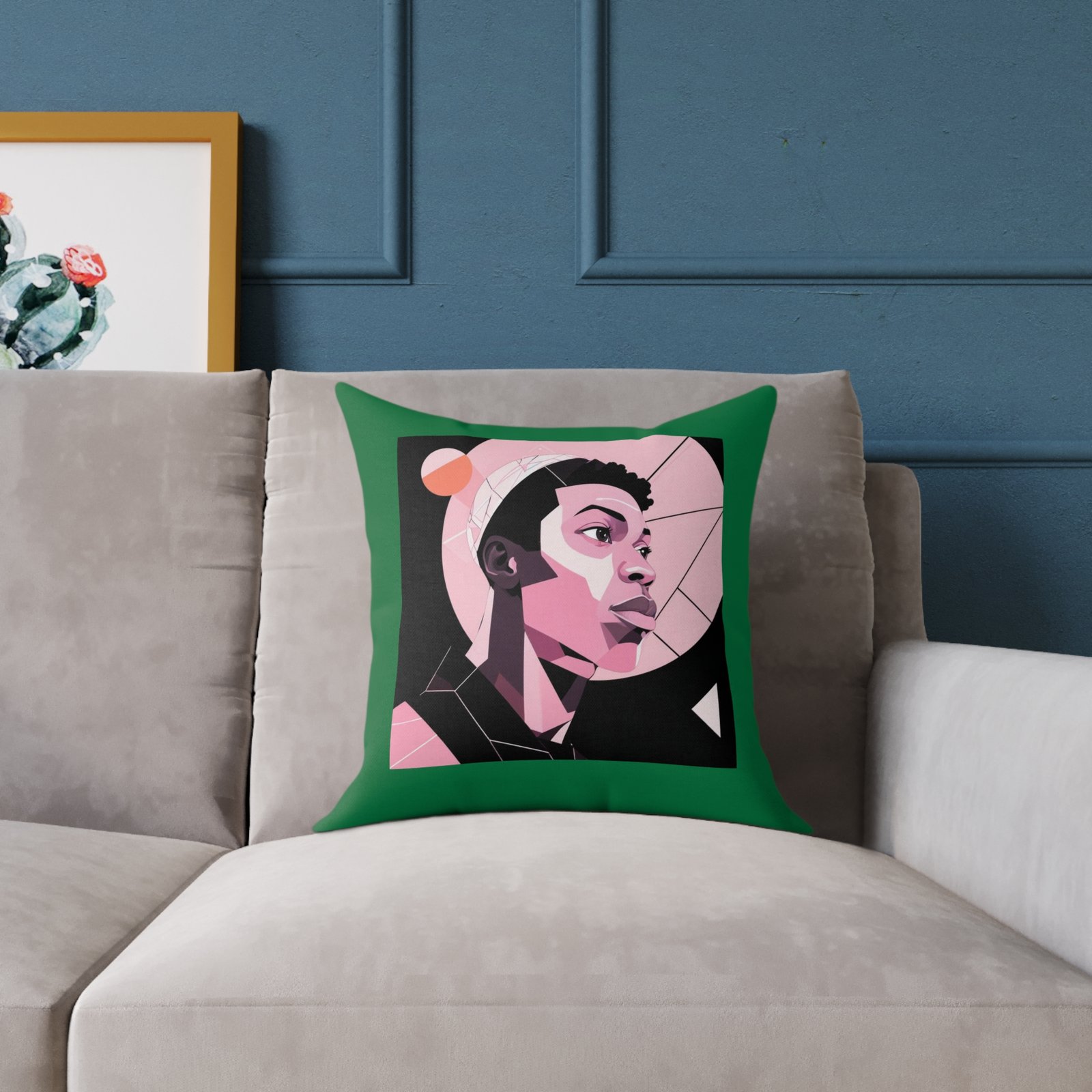 Abstract Square Poly Canvas Pillow - Image 3