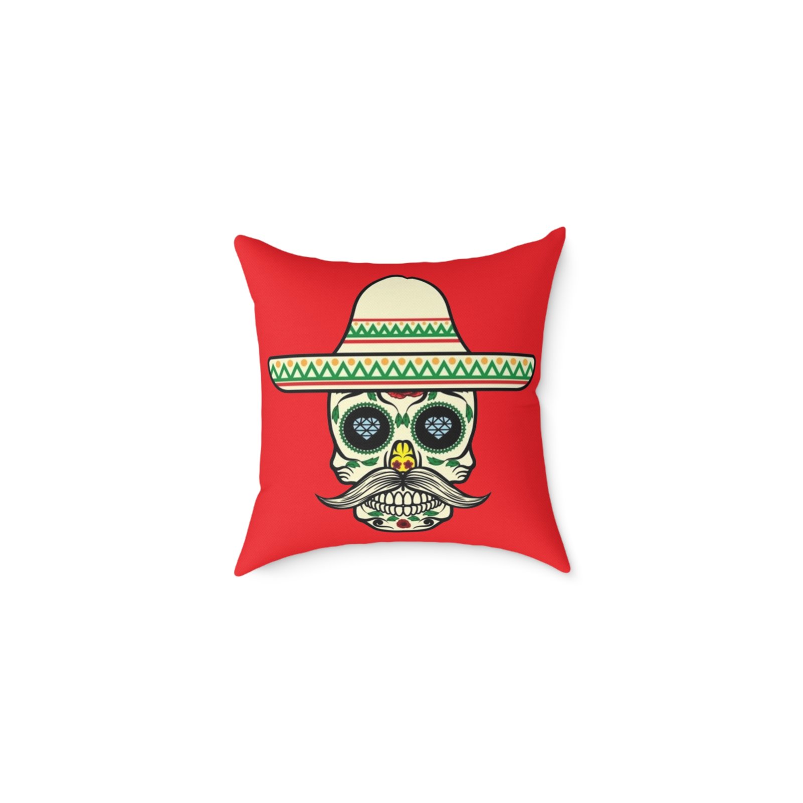 Mexican Tattoo Square Poly Canvas Pillow