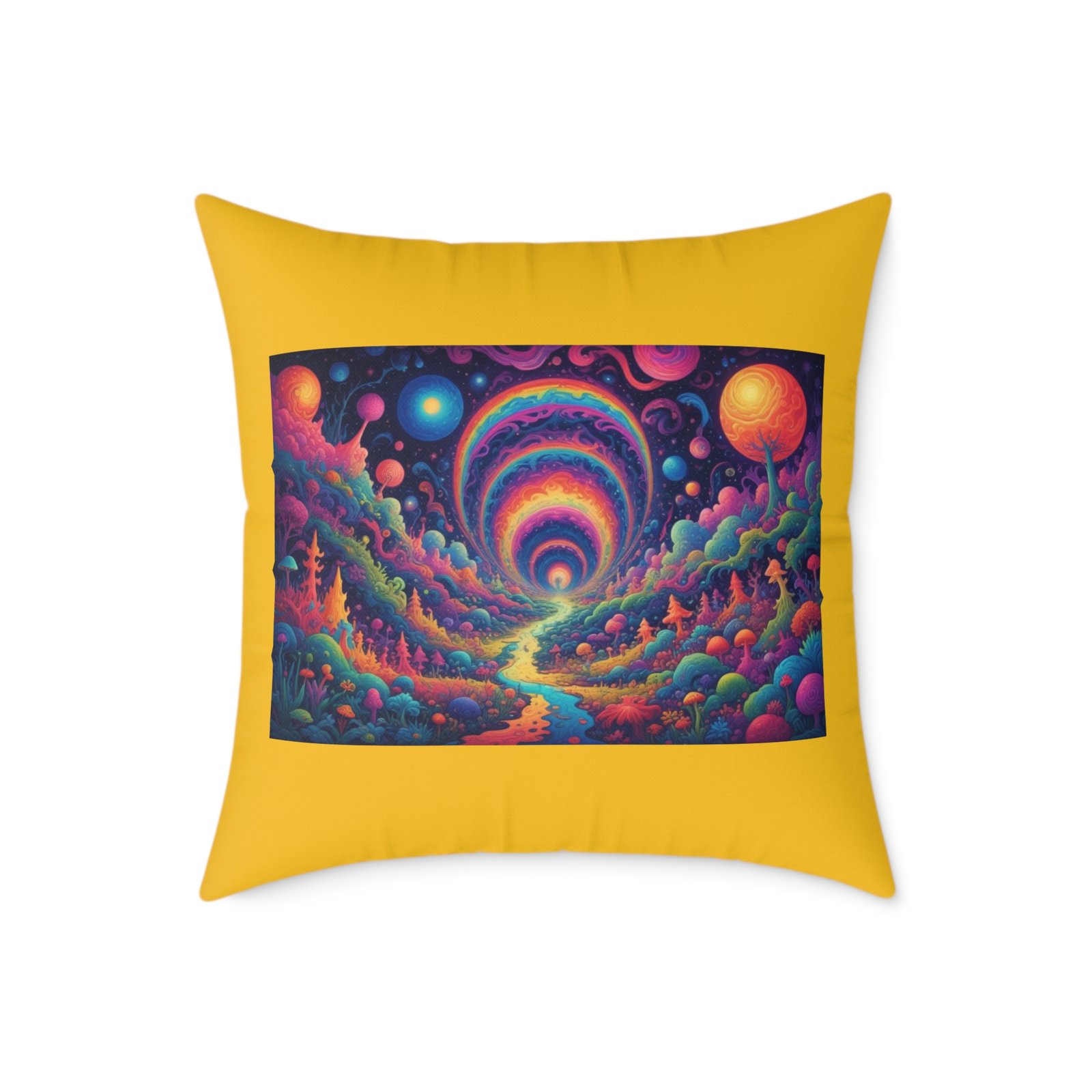 Psychadelic Square Poly Canvas Pillow - Image 13