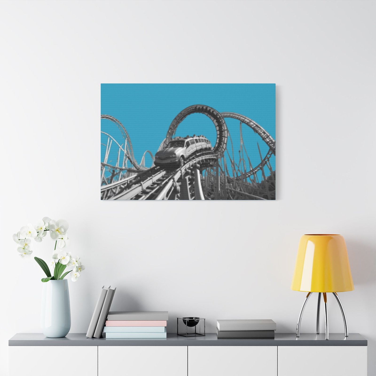 Fairground Fun Satin Canvas, Stretched - Image 15