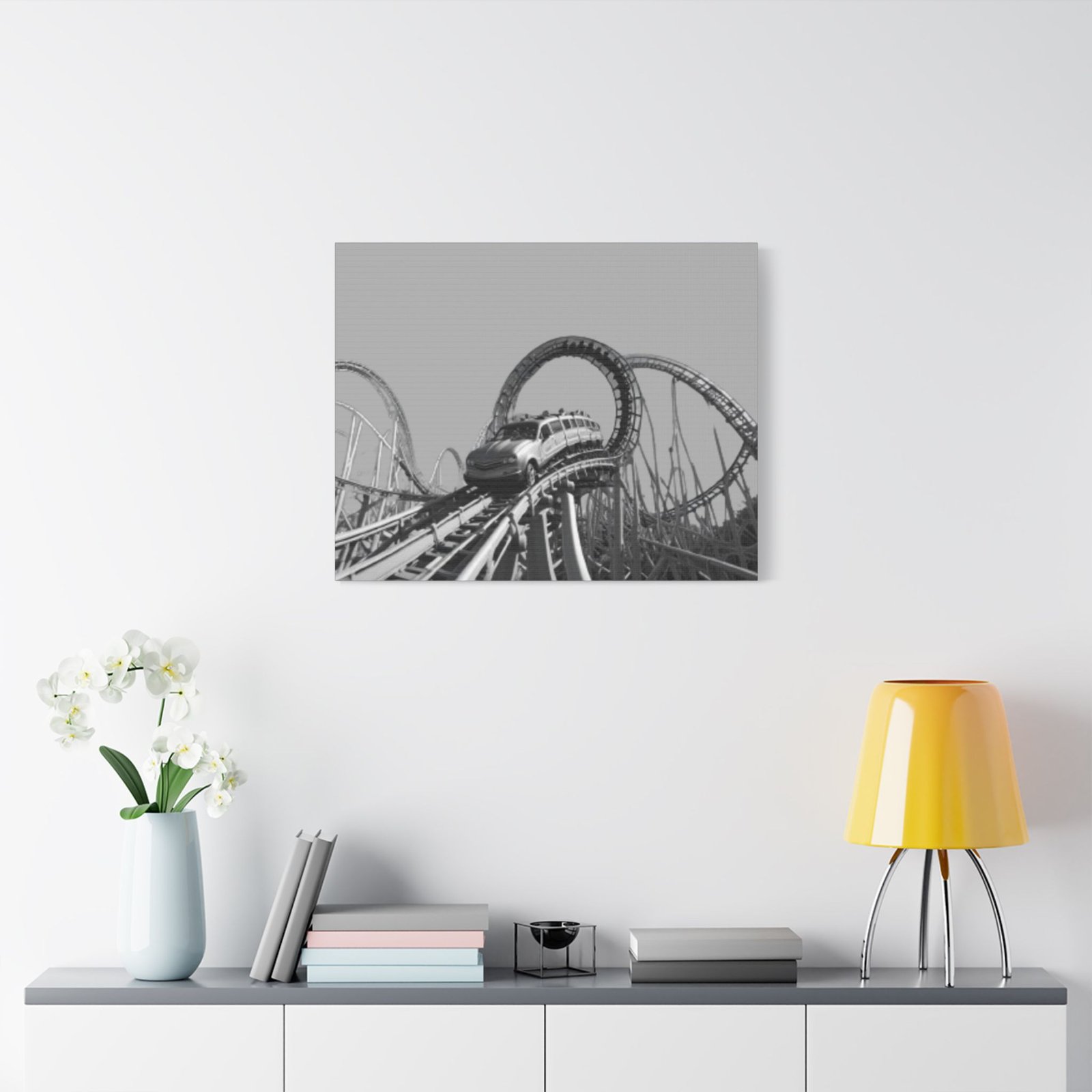 Fairground Fun Satin Canvas, Stretched - Image 11