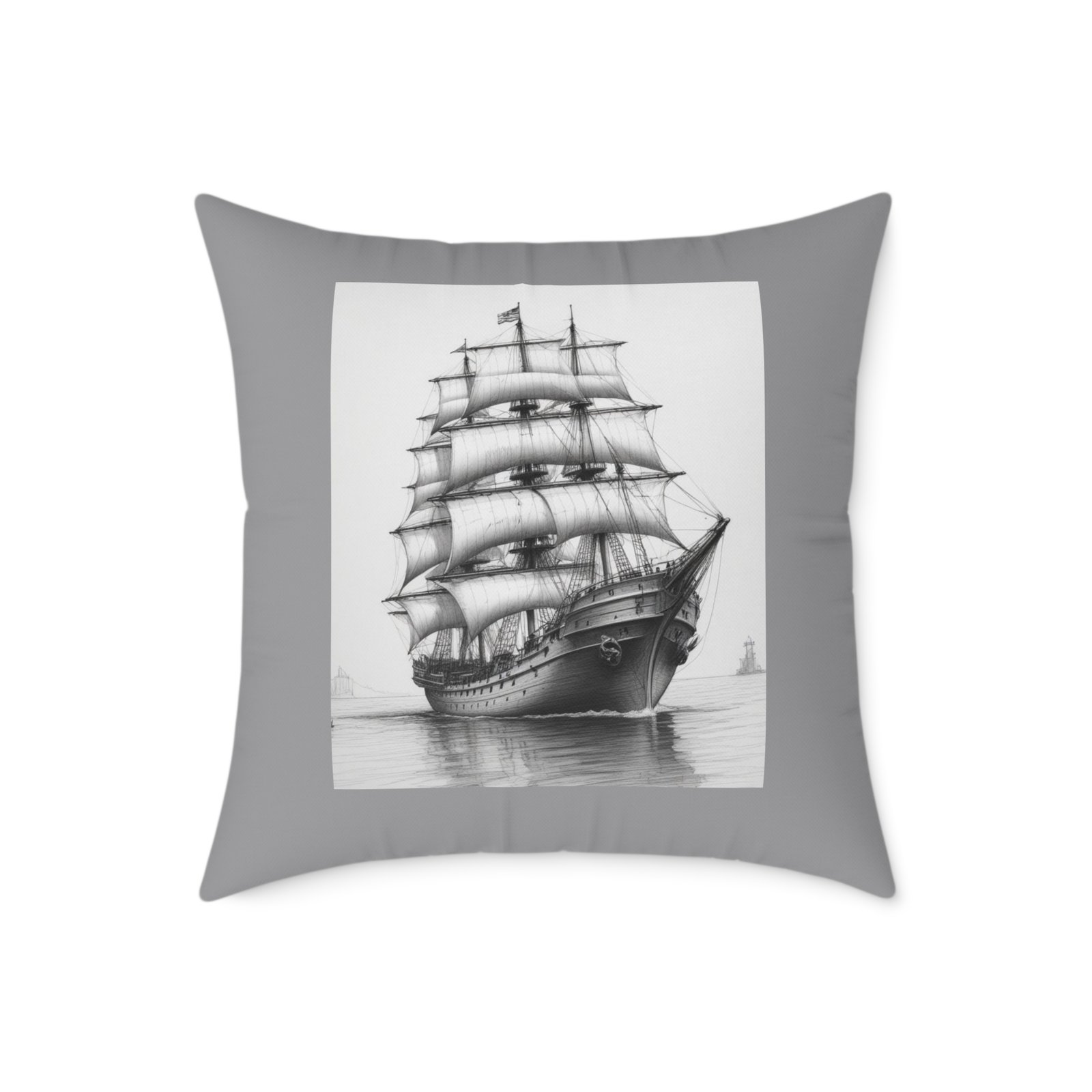 Ship Square Poly Canvas Pillow - Image 13