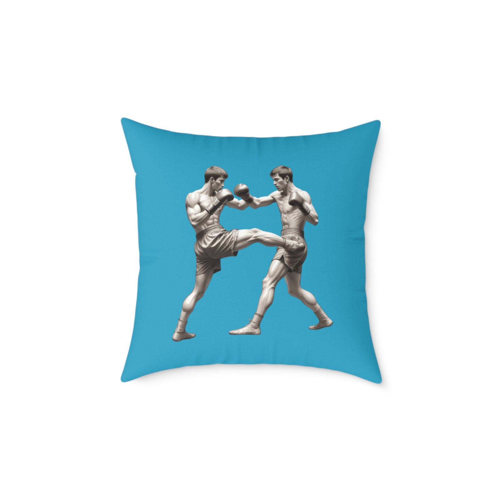 Kickboxing Square Poly Canvas Pillow - Image 9