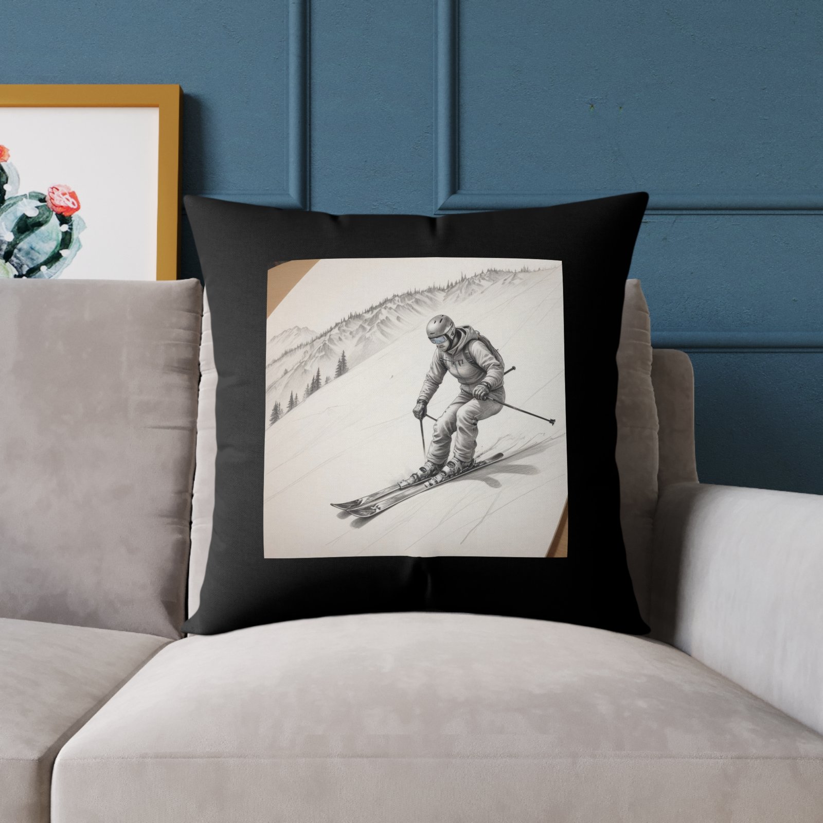 Golfing Square Poly Canvas Pillow - Image 15