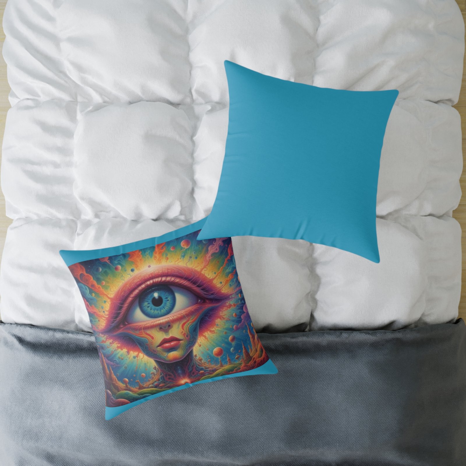 Psychadelic Square Poly Canvas Pillow - Image 16
