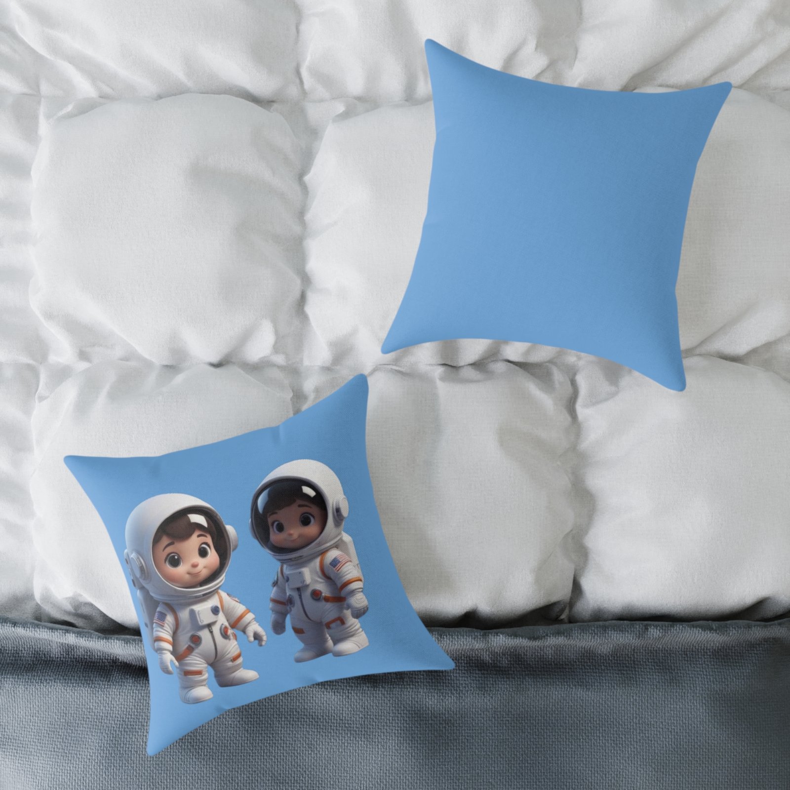 Astronauts Square Poly Canvas Pillow - Image 8