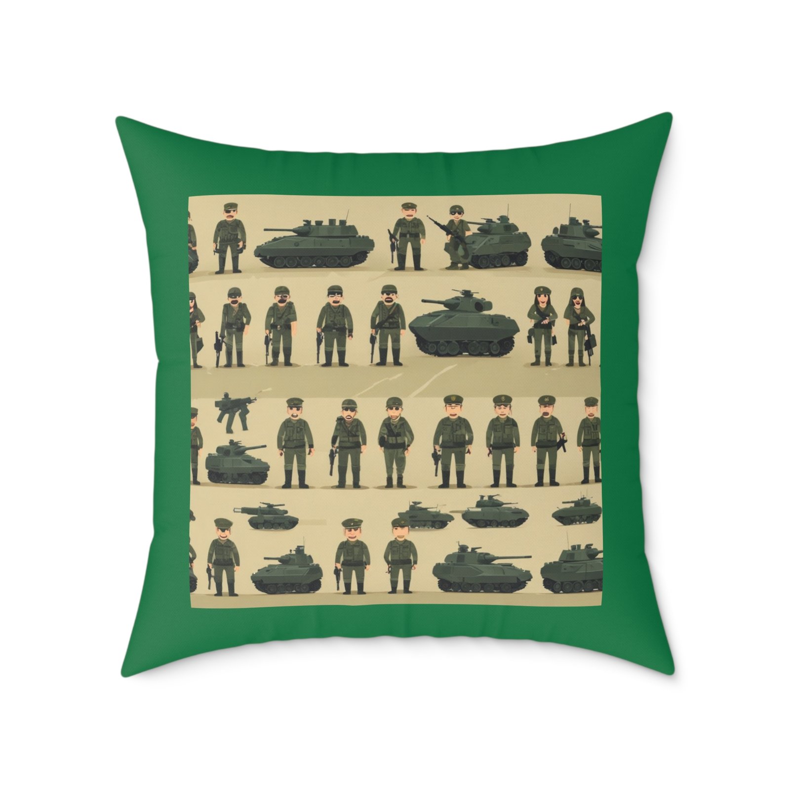 Army Square Poly Canvas Pillow - Image 17