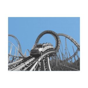 Fairground Fun Satin Canvas, Stretched