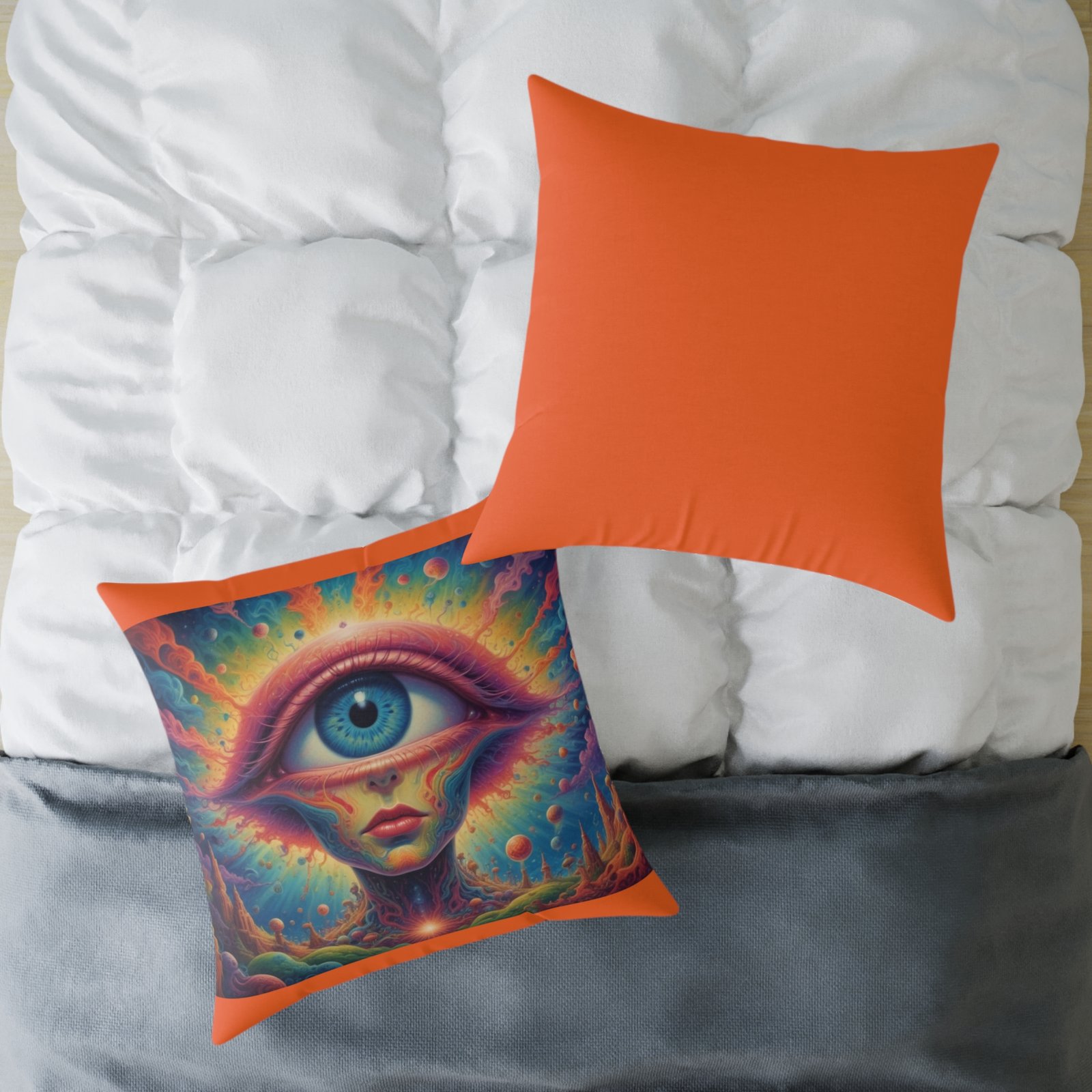 Psychadelic Square Poly Canvas Pillow - Image 20