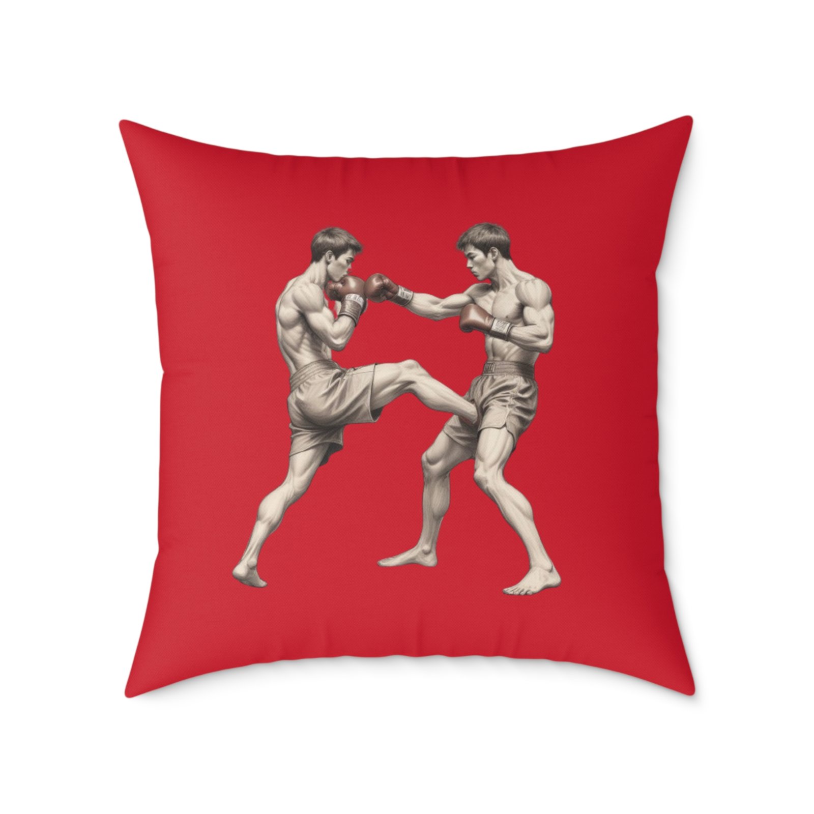 Kickboxing Square Poly Canvas Pillow - Image 17