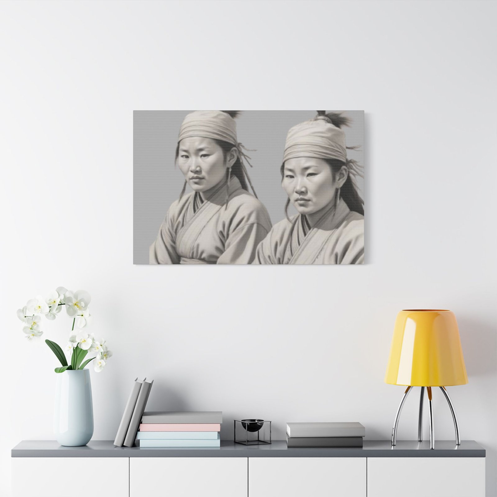 Geisha Girl Satin Canvas, Stretched - Image 15