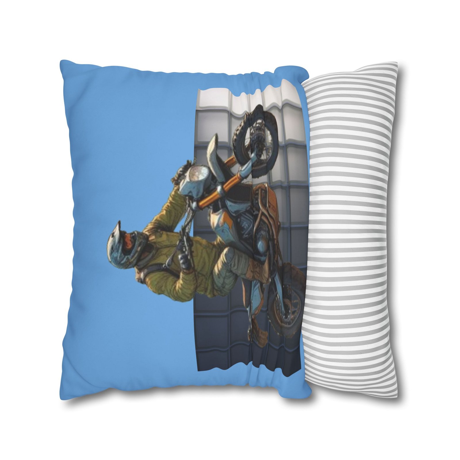 Scrambling Bikes Square Poly Canvas Pillowcase - Image 14