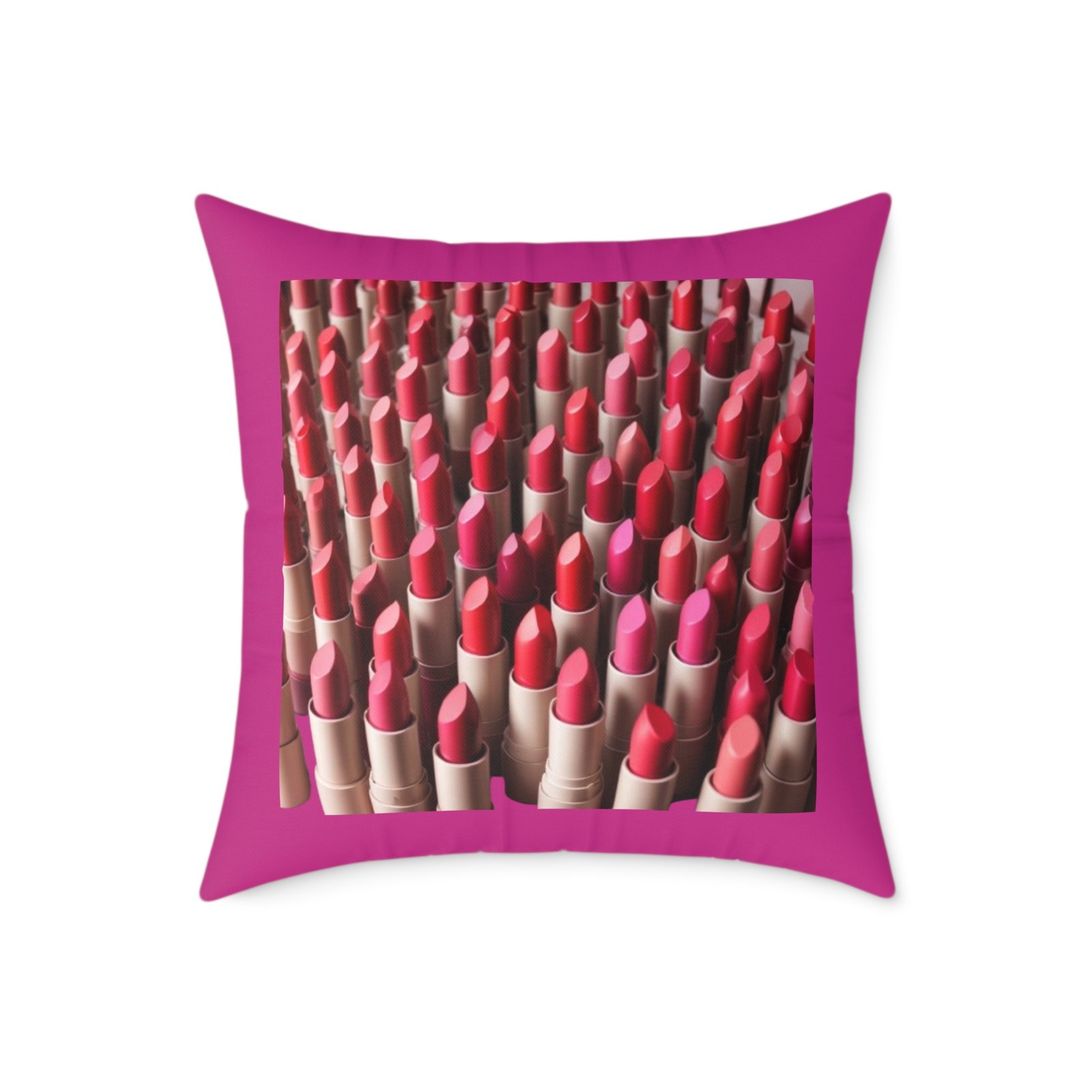 Lipstick Square Poly Canvas Pillow - Image 13