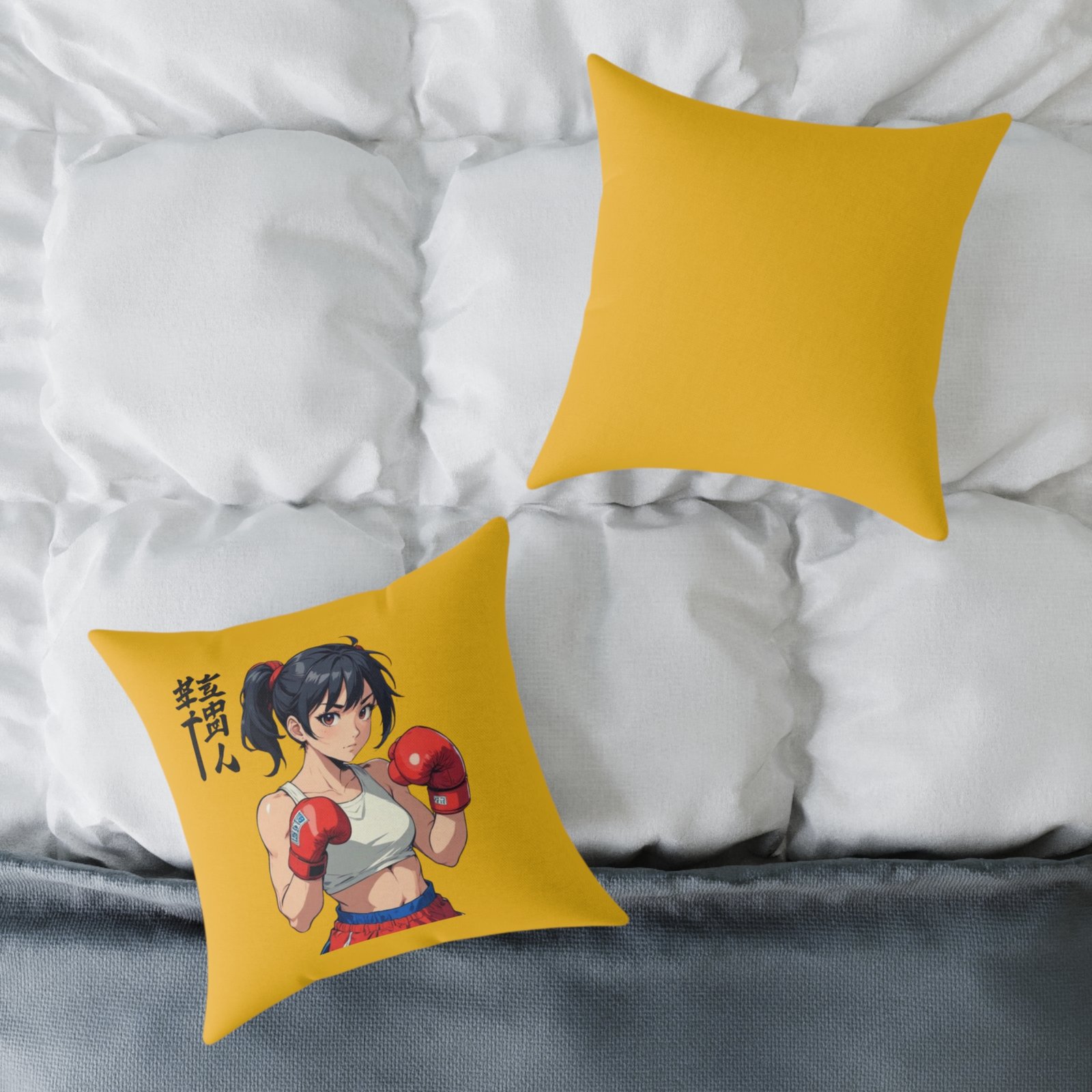 Boxing Square Poly Canvas Pillow - Image 8