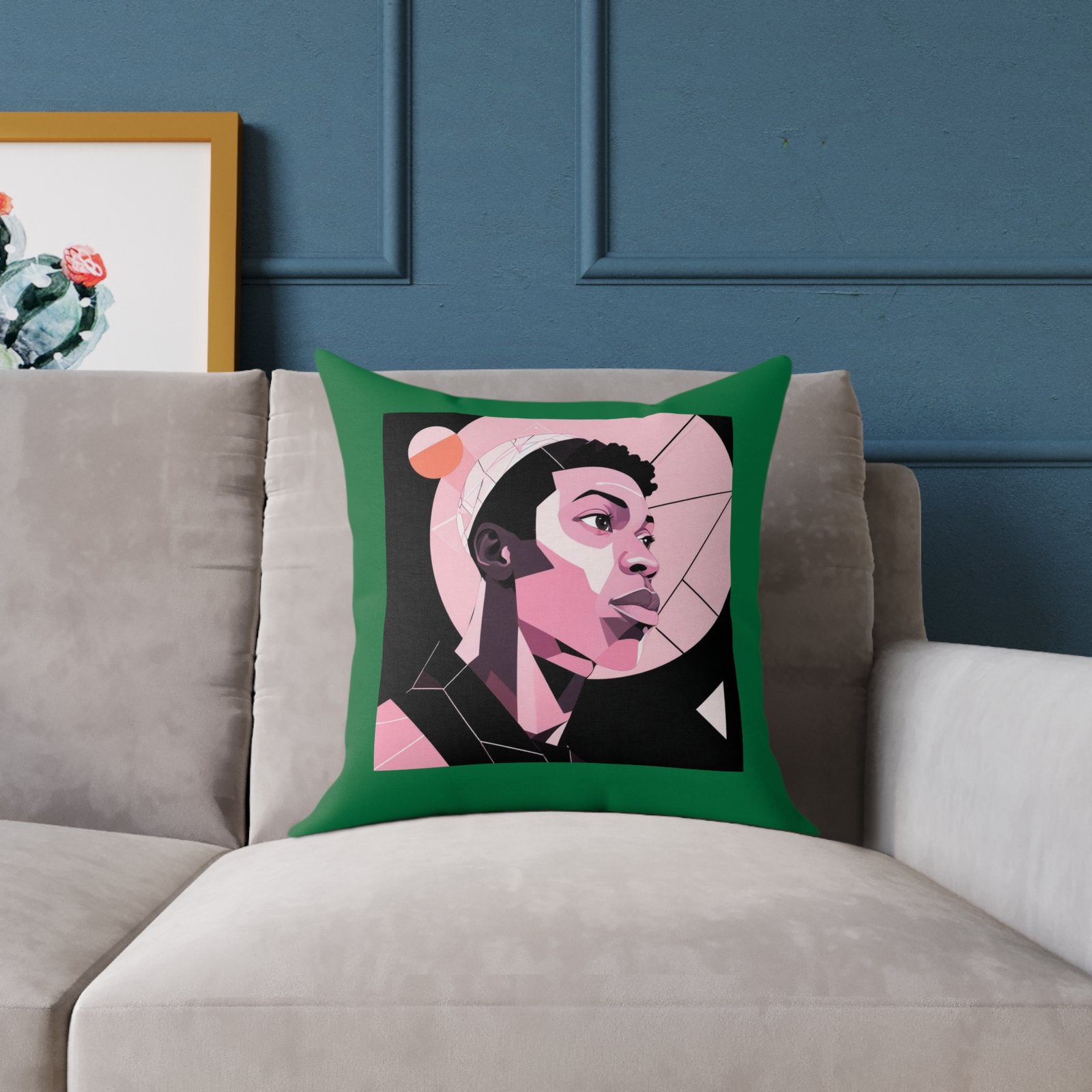 Abstract Square Poly Canvas Pillow - Image 7