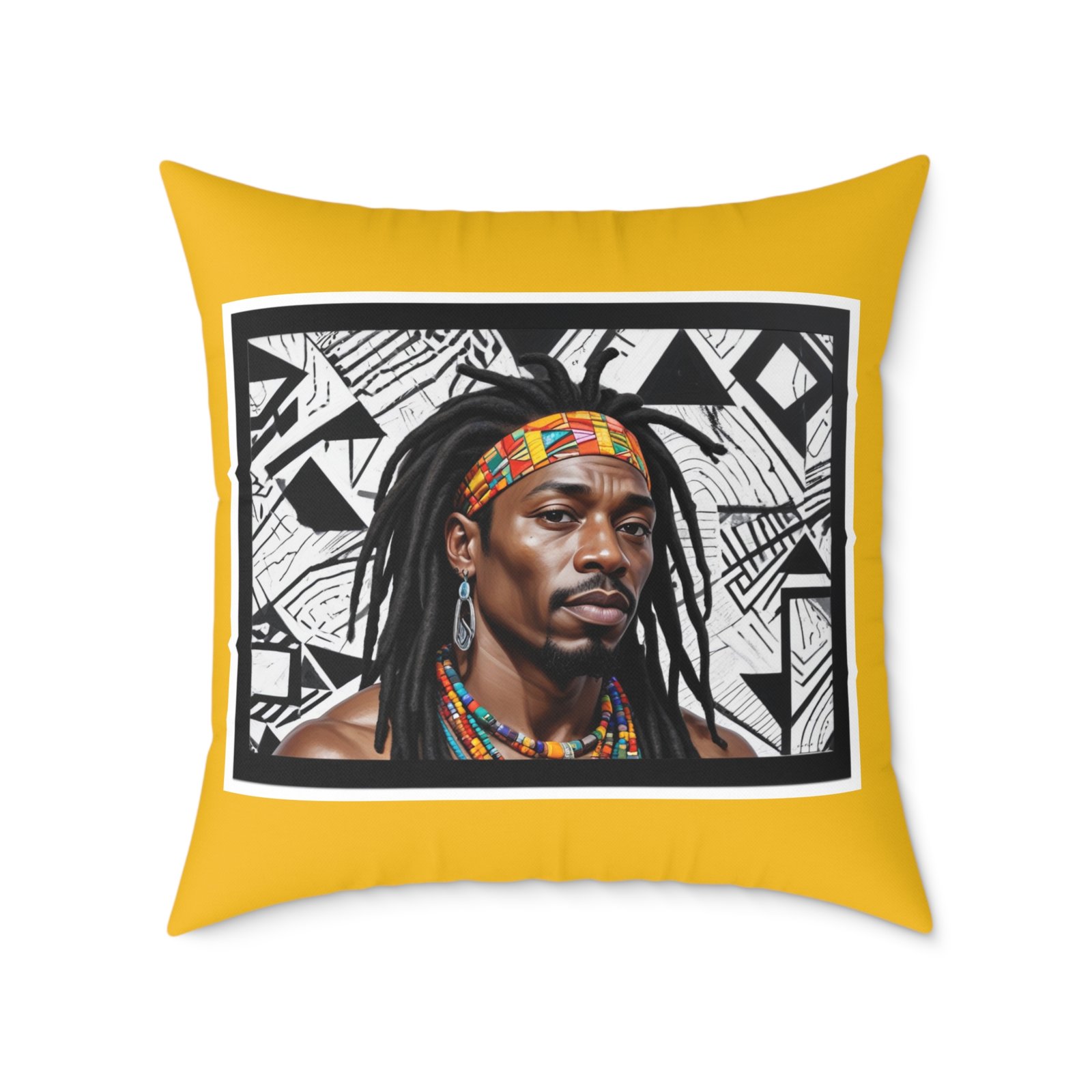Rastafarian Square Poly Canvas Pillow - Image 17