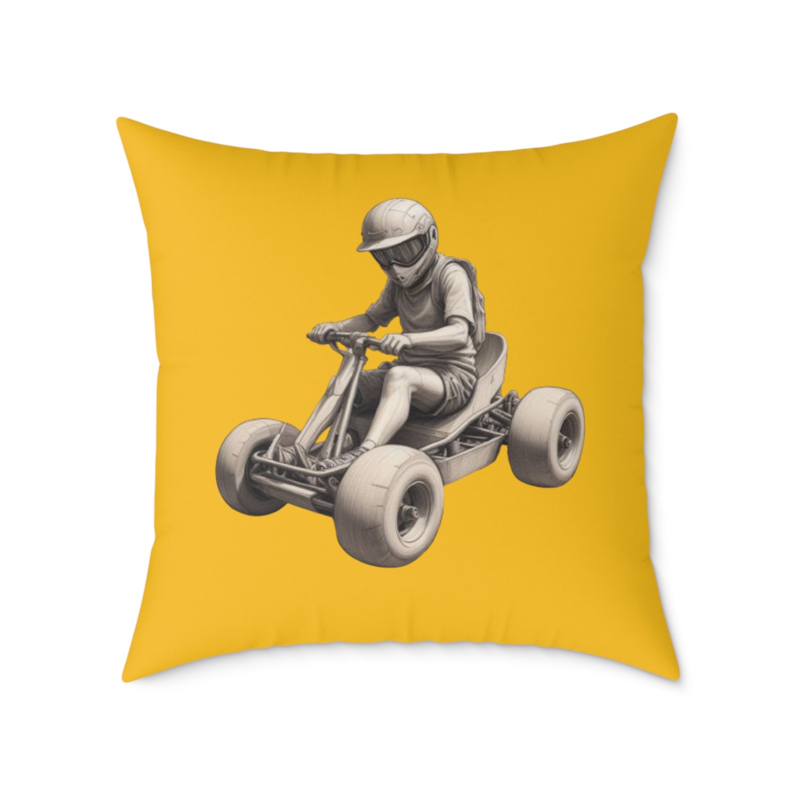 Go Karting Square Poly Canvas Pillow - Image 17