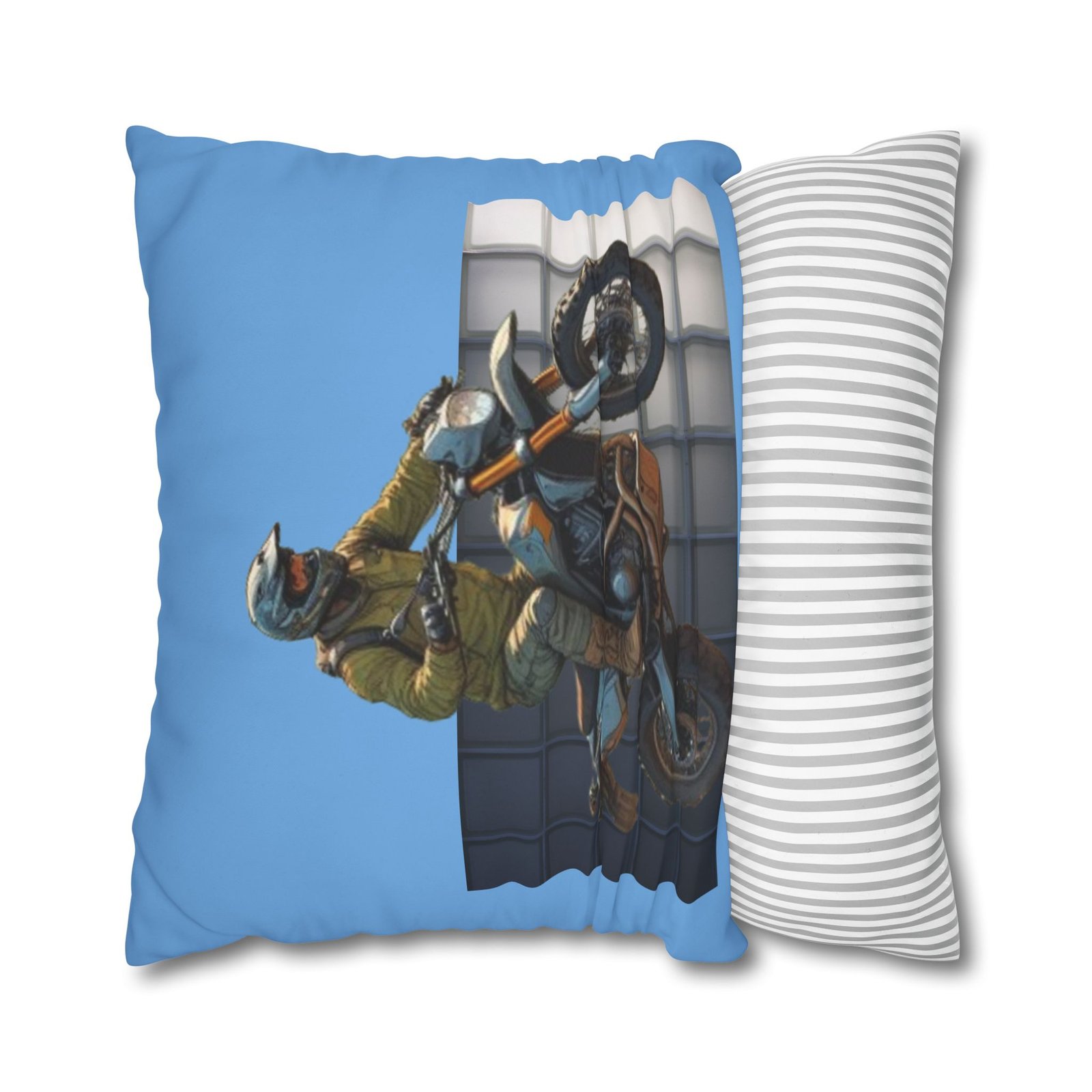 Scrambling Bikes Square Poly Canvas Pillowcase - Image 18