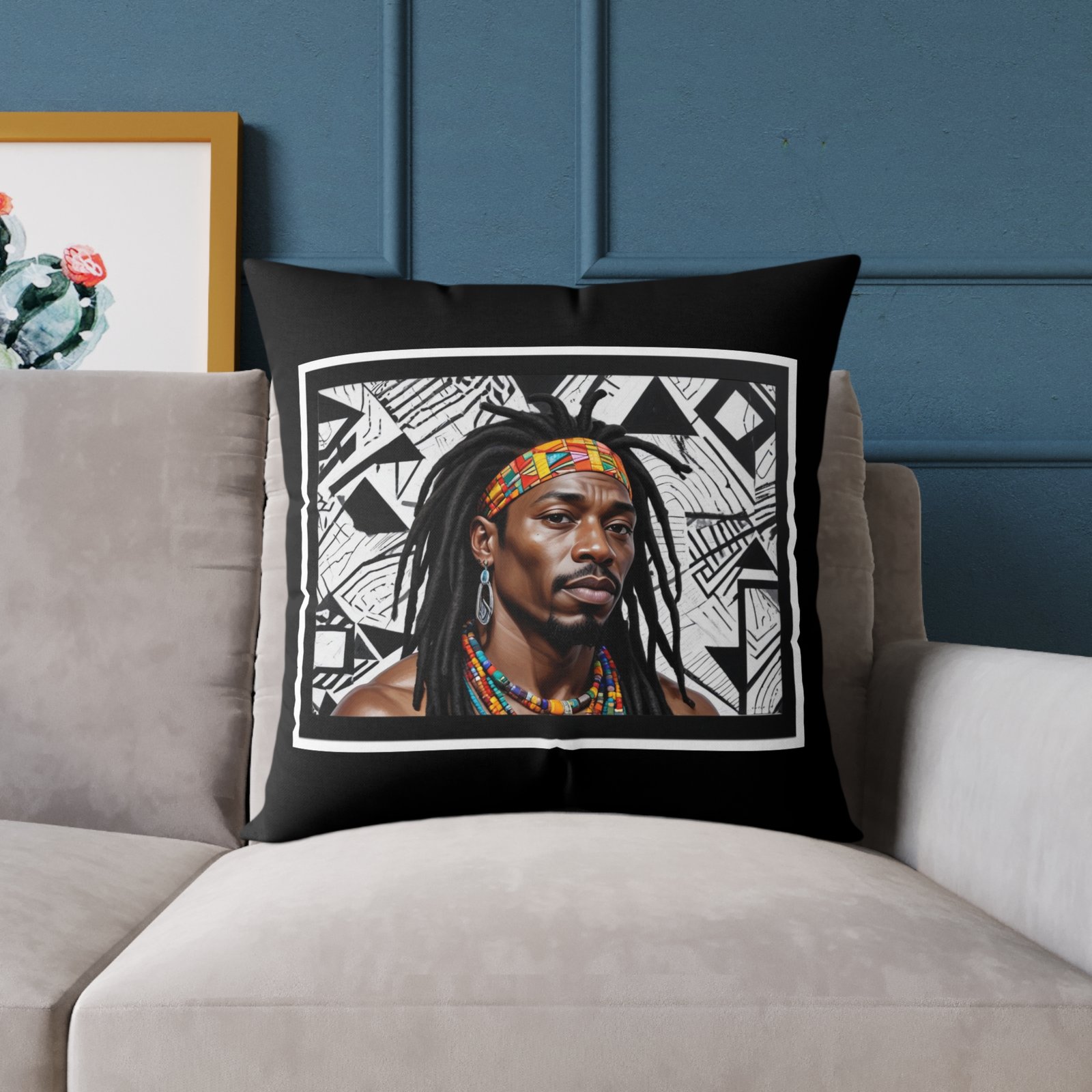 Copy of Rastafarian Square Poly Canvas Pillow - Image 15