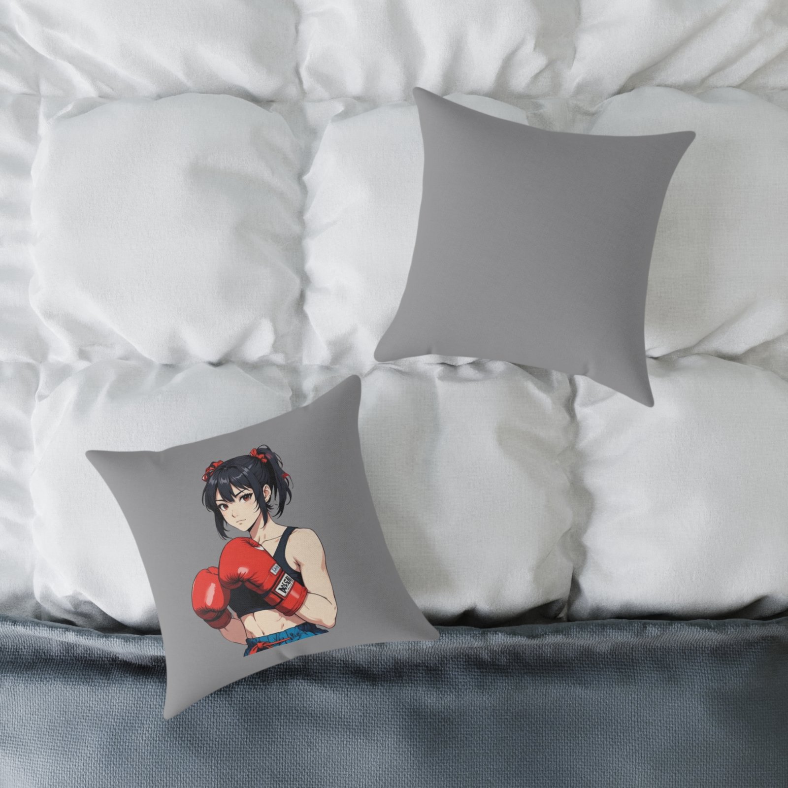 Boxing Square Poly Canvas Pillow - Image 4