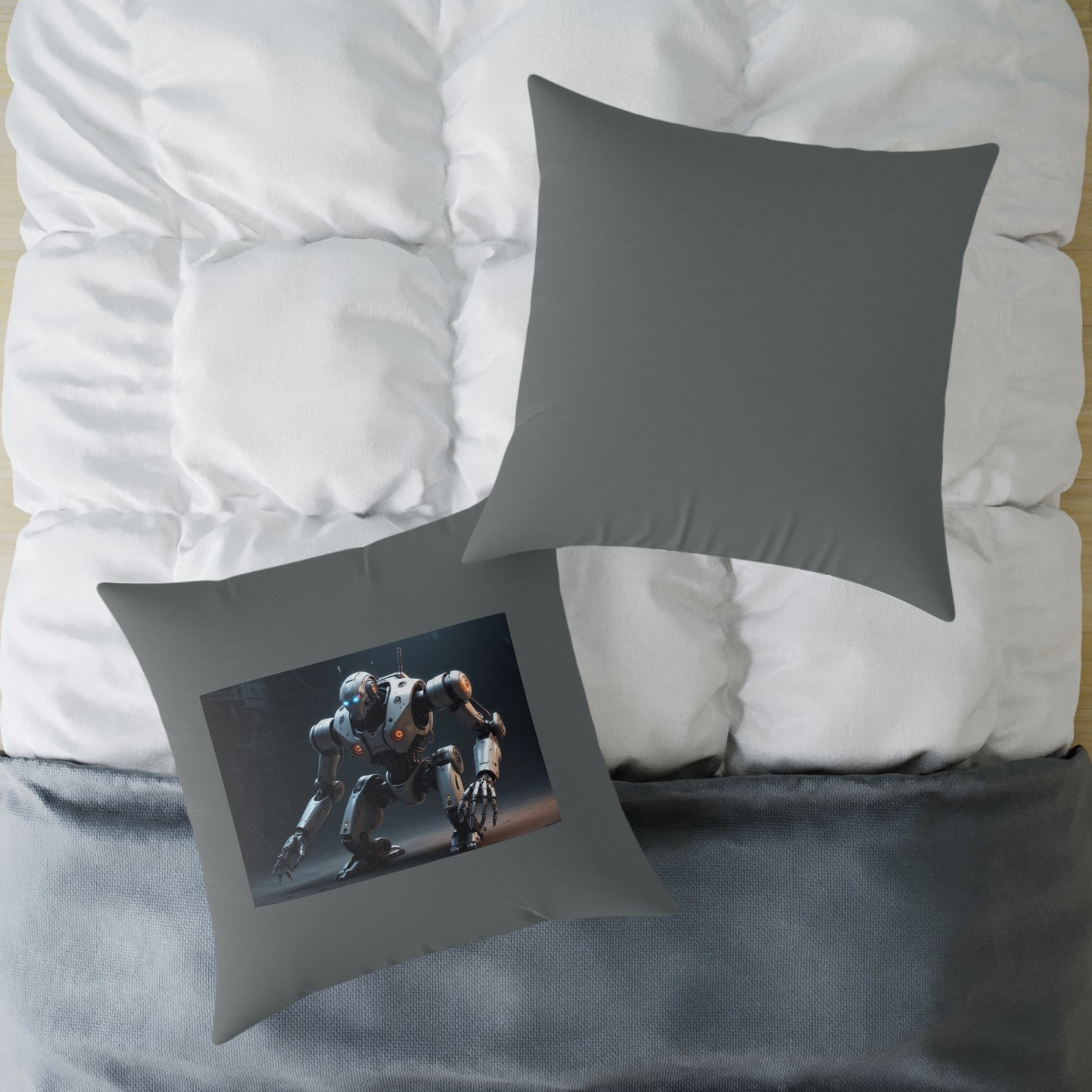 Robot Square Poly Canvas Pillow - Image 20