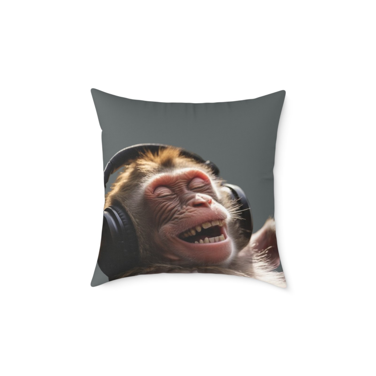 Funny Monkey Poly Canvas Pillow - Image 9