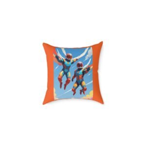 Parachuters Square Poly Canvas Pillow