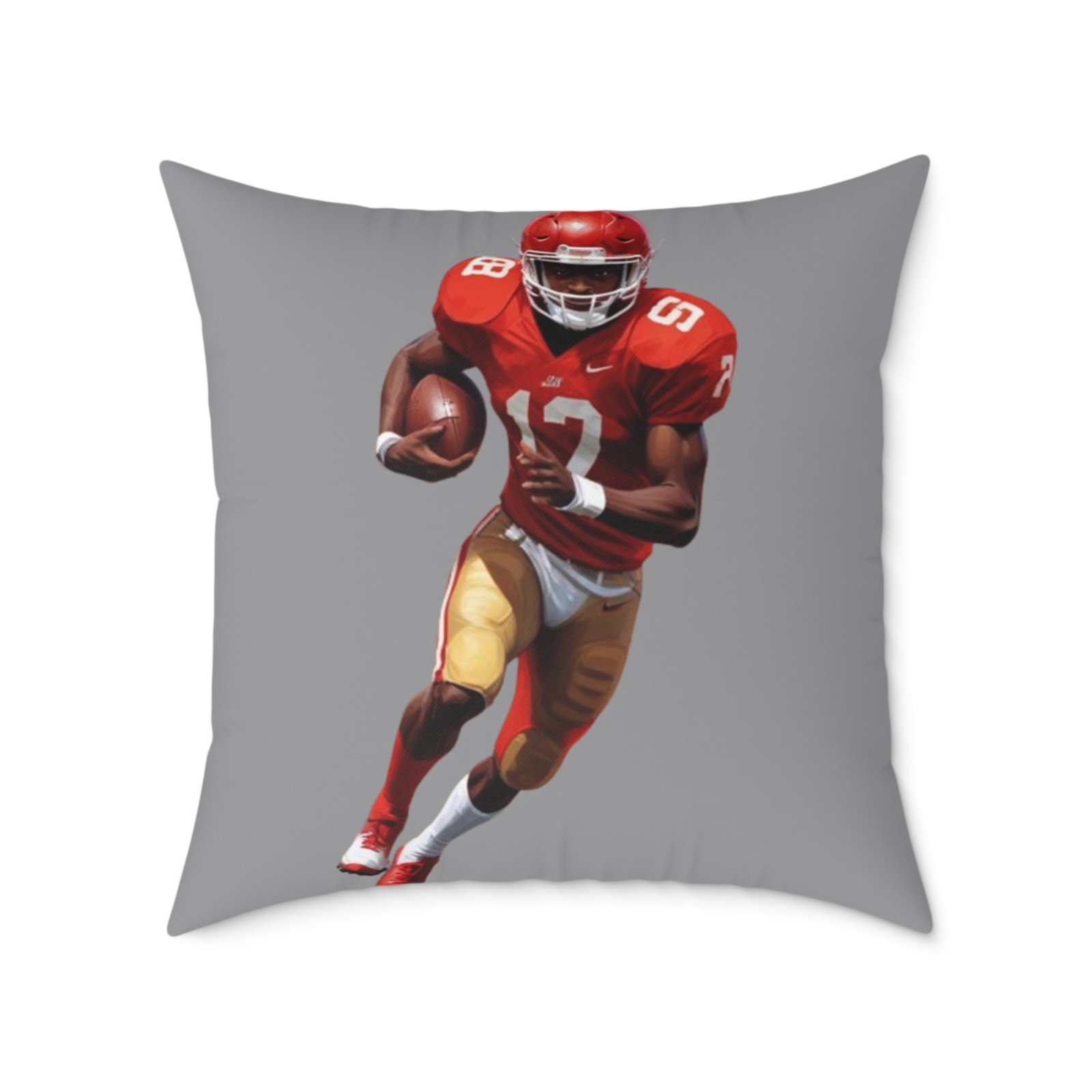 American Football Square Poly Canvas Pillow - Image 17